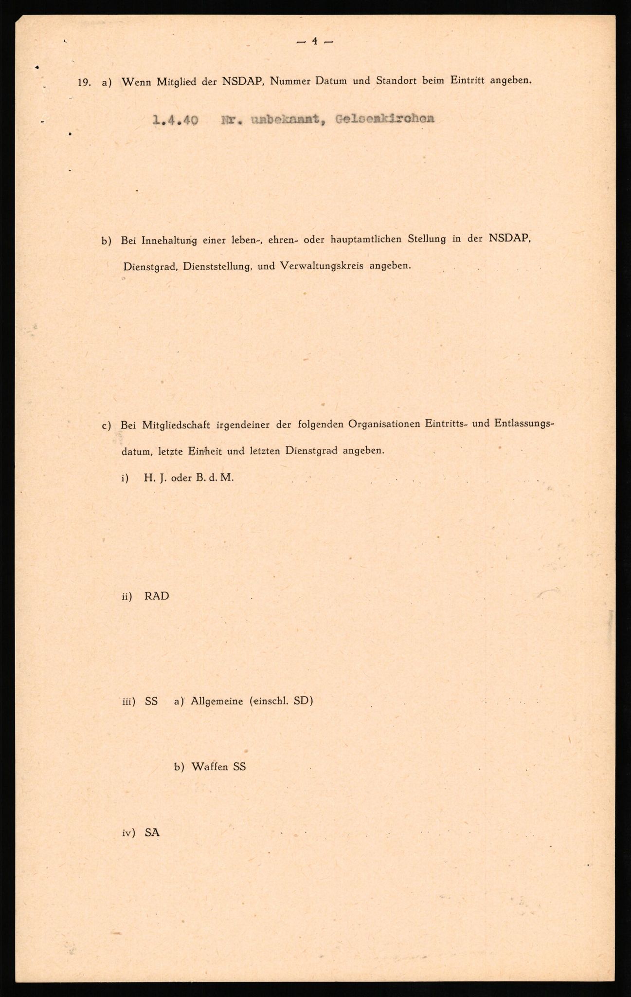 Forsvaret, Forsvarets overkommando II, AV/RA-RAFA-3915/D/Db/L0020: CI Questionaires. Tyske okkupasjonsstyrker i Norge. Tyskere., 1945-1946, p. 151