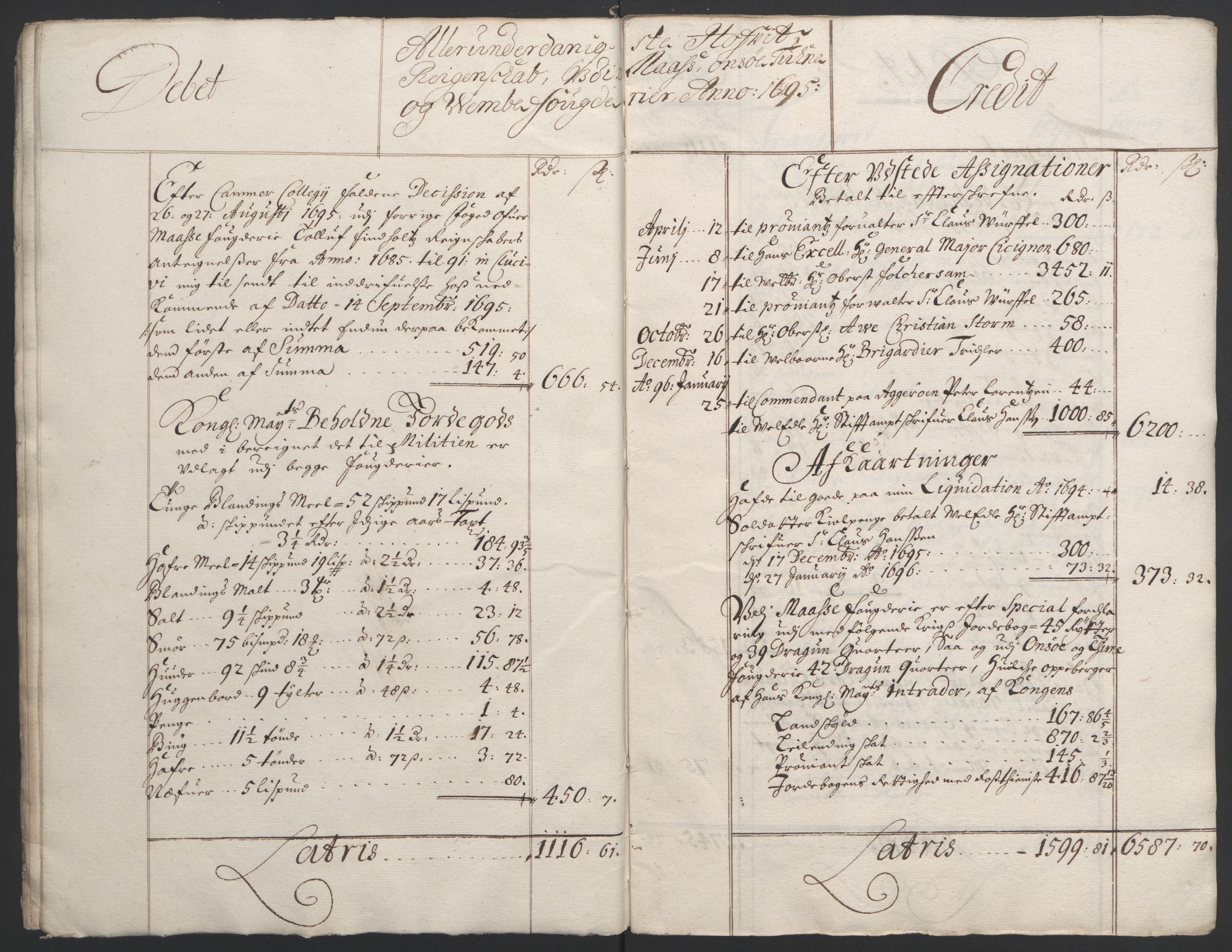 Rentekammeret inntil 1814, Reviderte regnskaper, Fogderegnskap, AV/RA-EA-4092/R04/L0122: Fogderegnskap Moss, Onsøy, Tune, Veme og Åbygge, 1695, p. 17