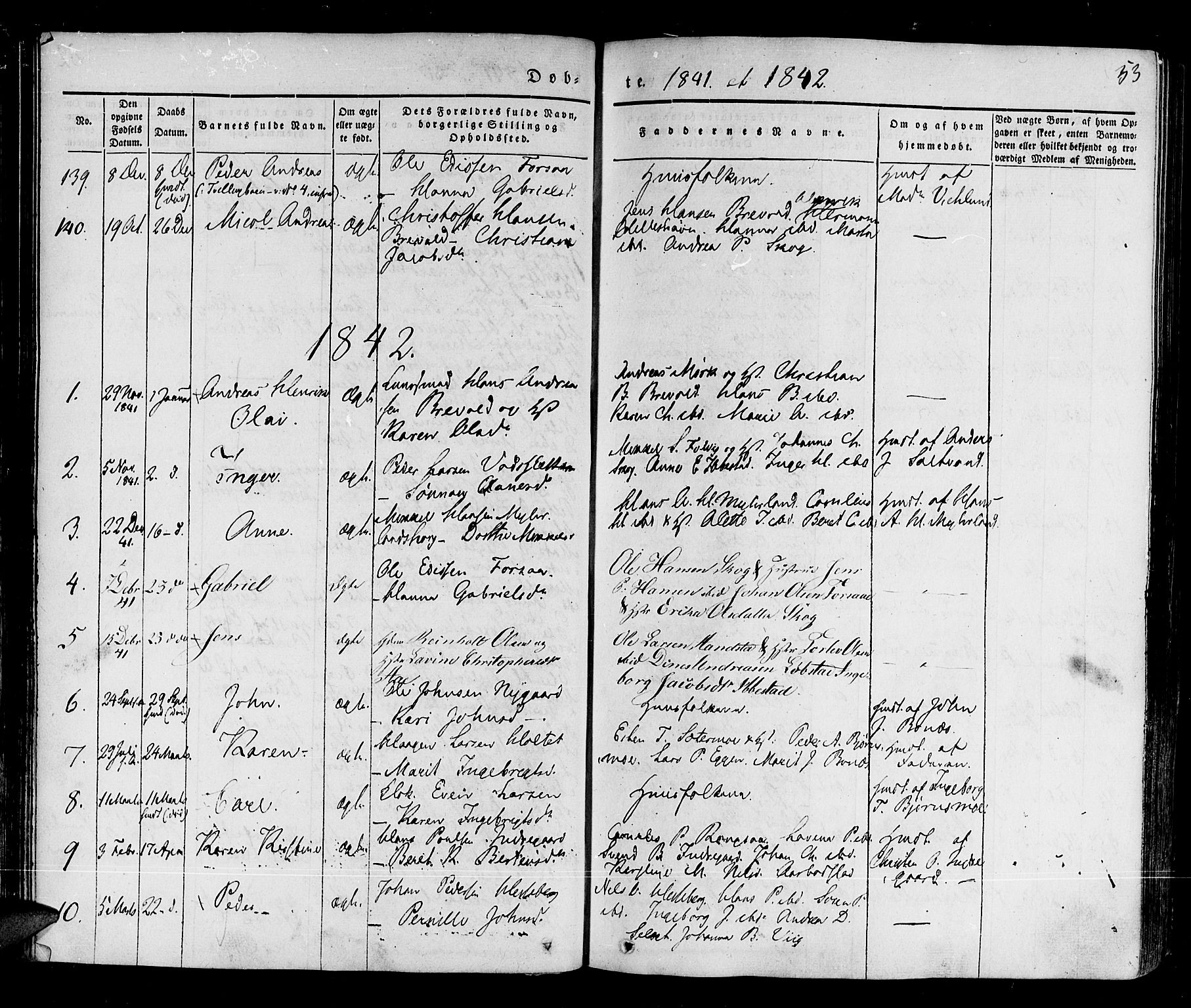 Ibestad sokneprestembete, SATØ/S-0077/H/Ha/Haa/L0006kirke: Parish register (official) no. 6, 1837-1850, p. 53