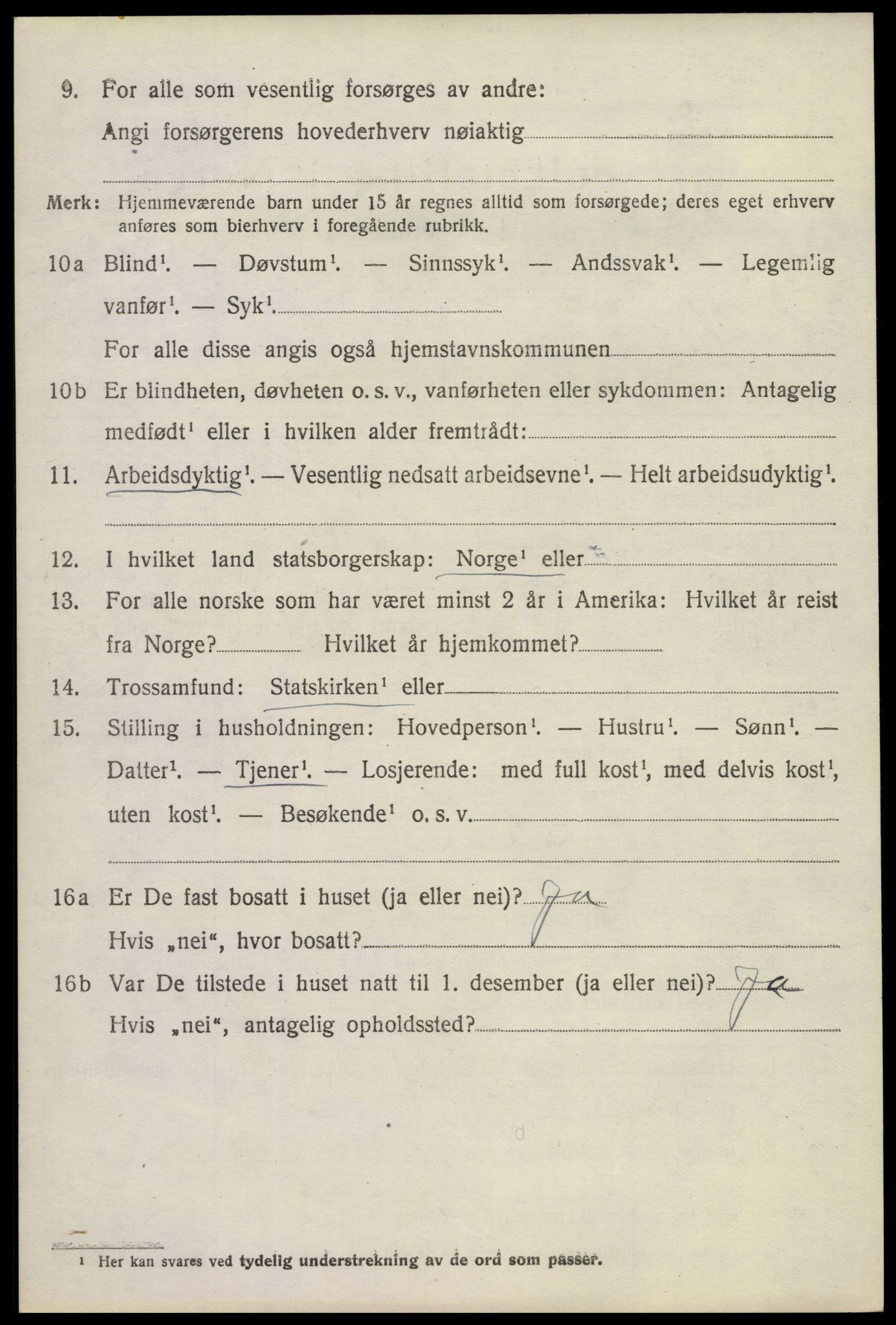 SAKO, 1920 census for Strømm, 1920, p. 2012