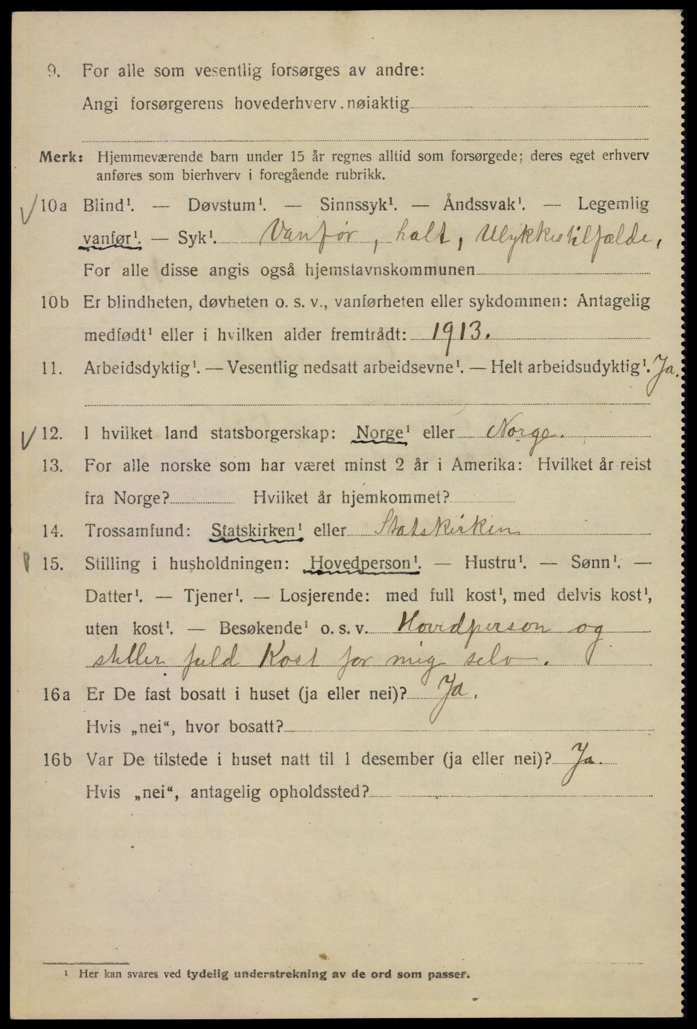 SAO, 1920 census for Kristiania, 1920, p. 330006