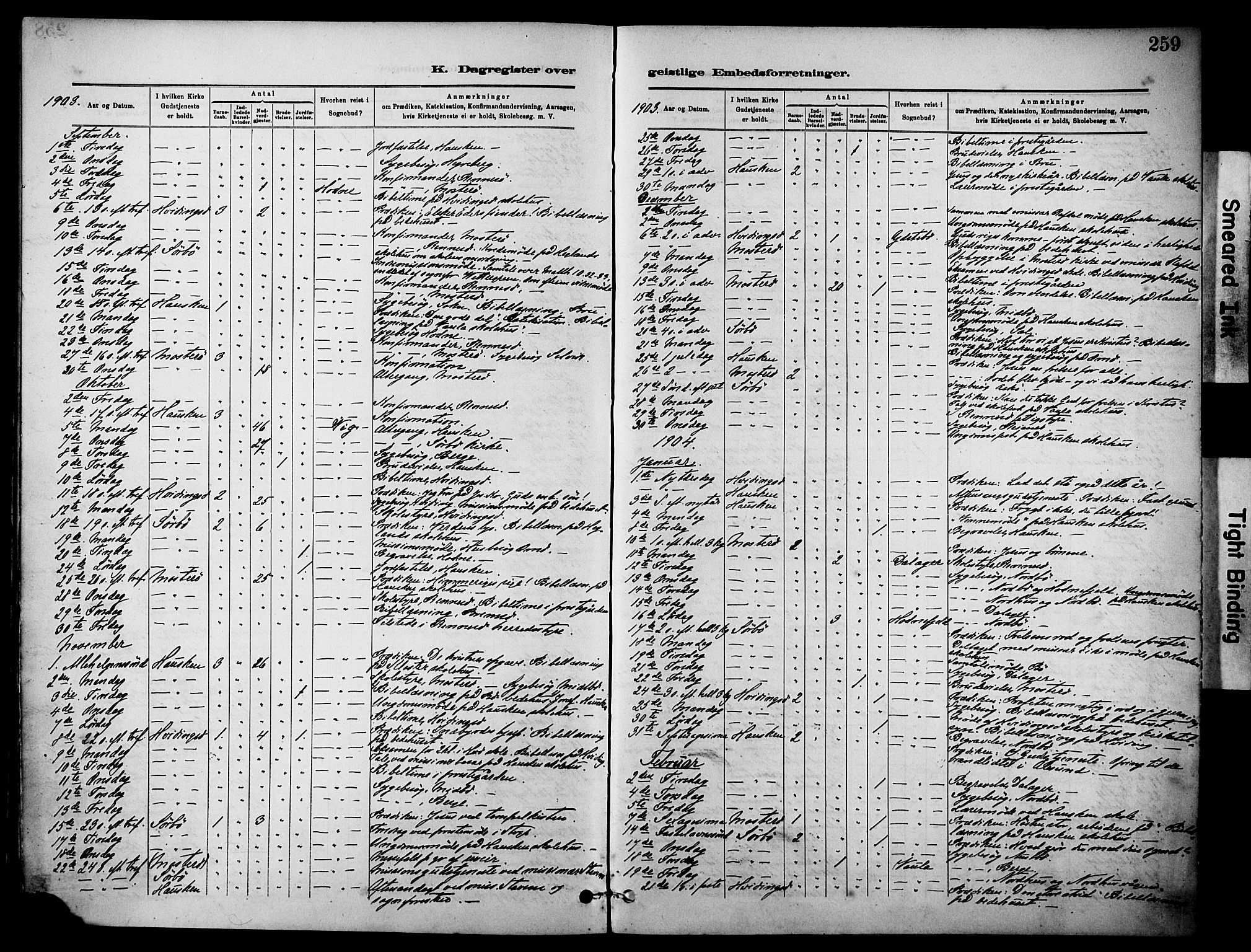 Rennesøy sokneprestkontor, SAST/A -101827/H/Ha/Haa/L0012: Parish register (official) no. A 13, 1885-1917, p. 259
