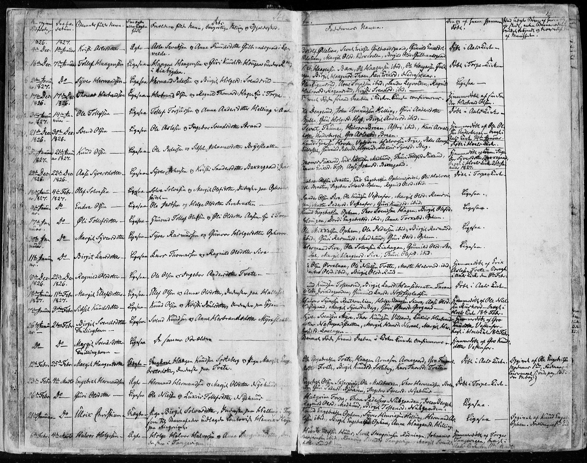 Ål kirkebøker, SAKO/A-249/F/Fa/L0005: Parish register (official) no. I 5, 1825-1848, p. 13