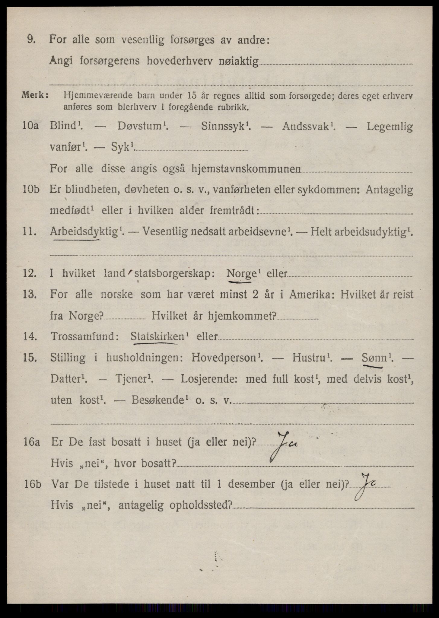SAT, 1920 census for Vestnes, 1920, p. 1730