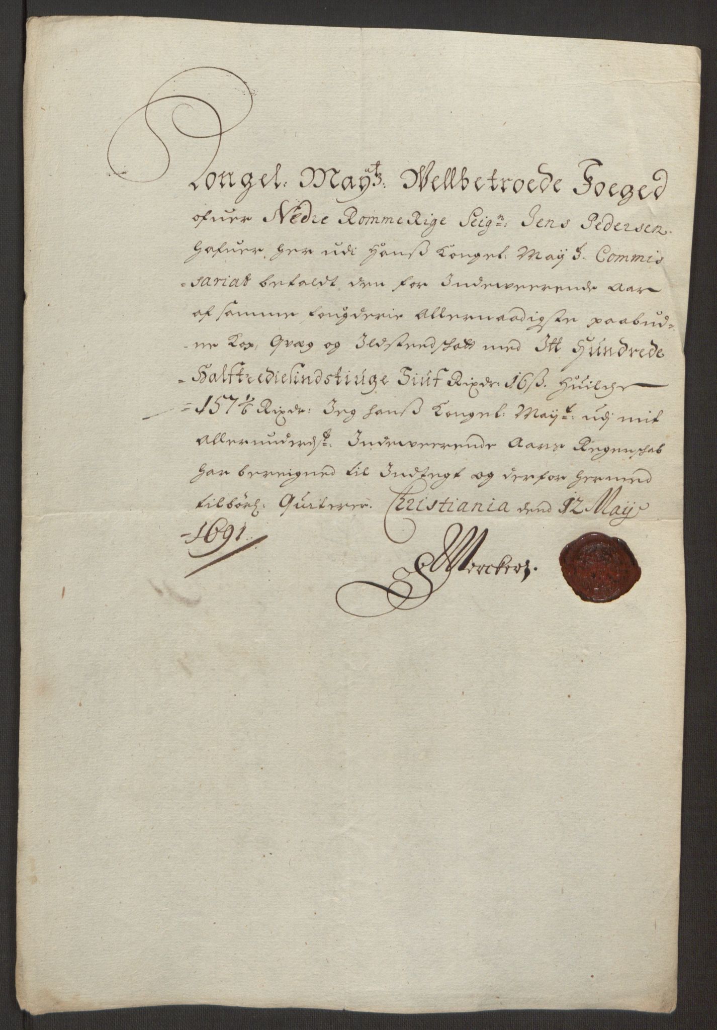 Rentekammeret inntil 1814, Reviderte regnskaper, Fogderegnskap, AV/RA-EA-4092/R11/L0575: Fogderegnskap Nedre Romerike, 1691, p. 210