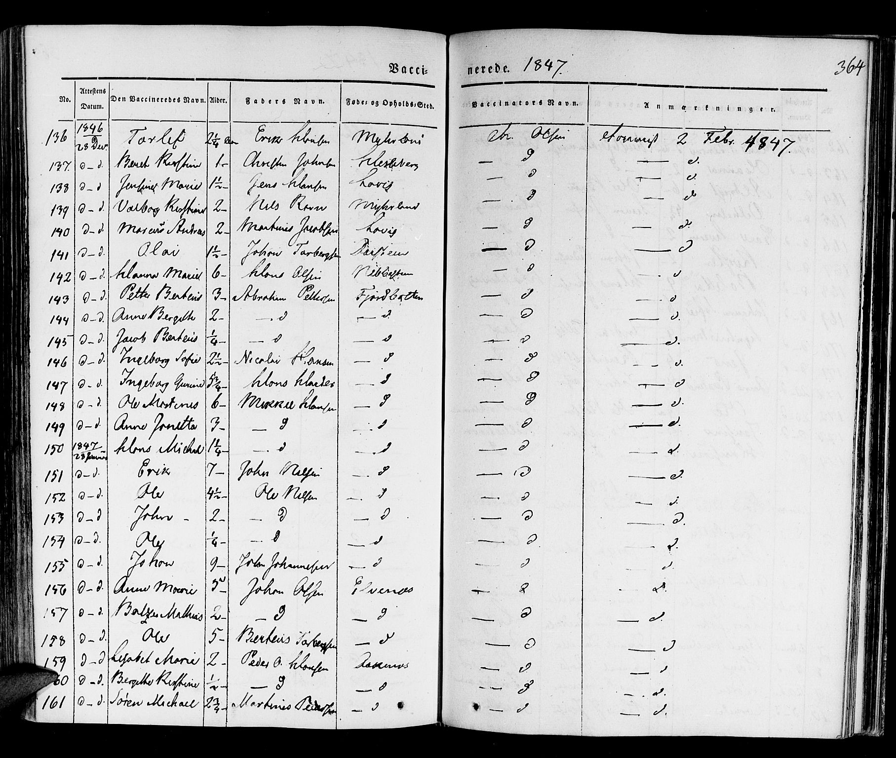 Ibestad sokneprestembete, AV/SATØ-S-0077/H/Ha/Haa/L0006kirke: Parish register (official) no. 6, 1837-1850, p. 364