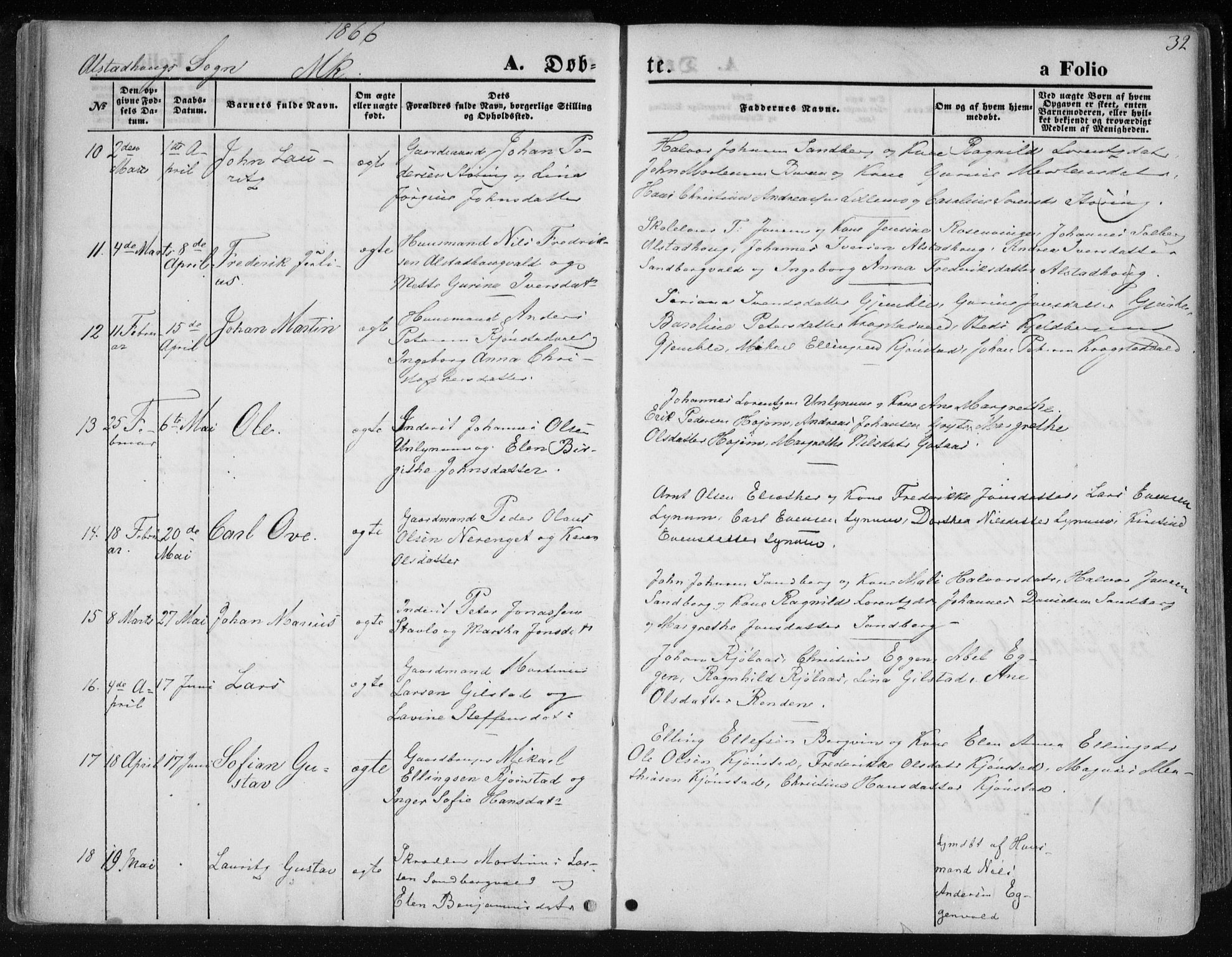 Ministerialprotokoller, klokkerbøker og fødselsregistre - Nord-Trøndelag, SAT/A-1458/717/L0157: Parish register (official) no. 717A08 /1, 1863-1877, p. 32