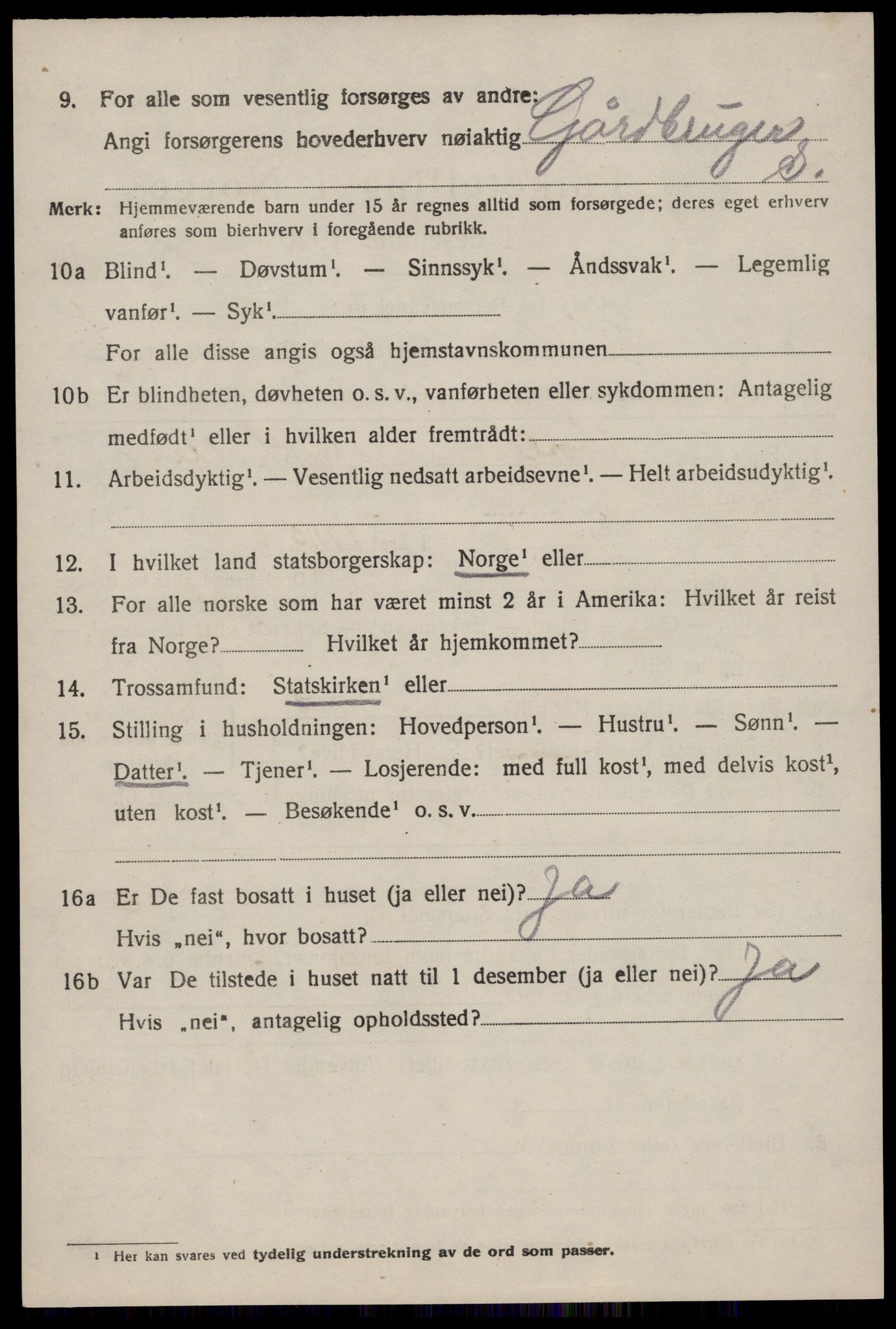 SAST, 1920 census for Høle, 1920, p. 1662