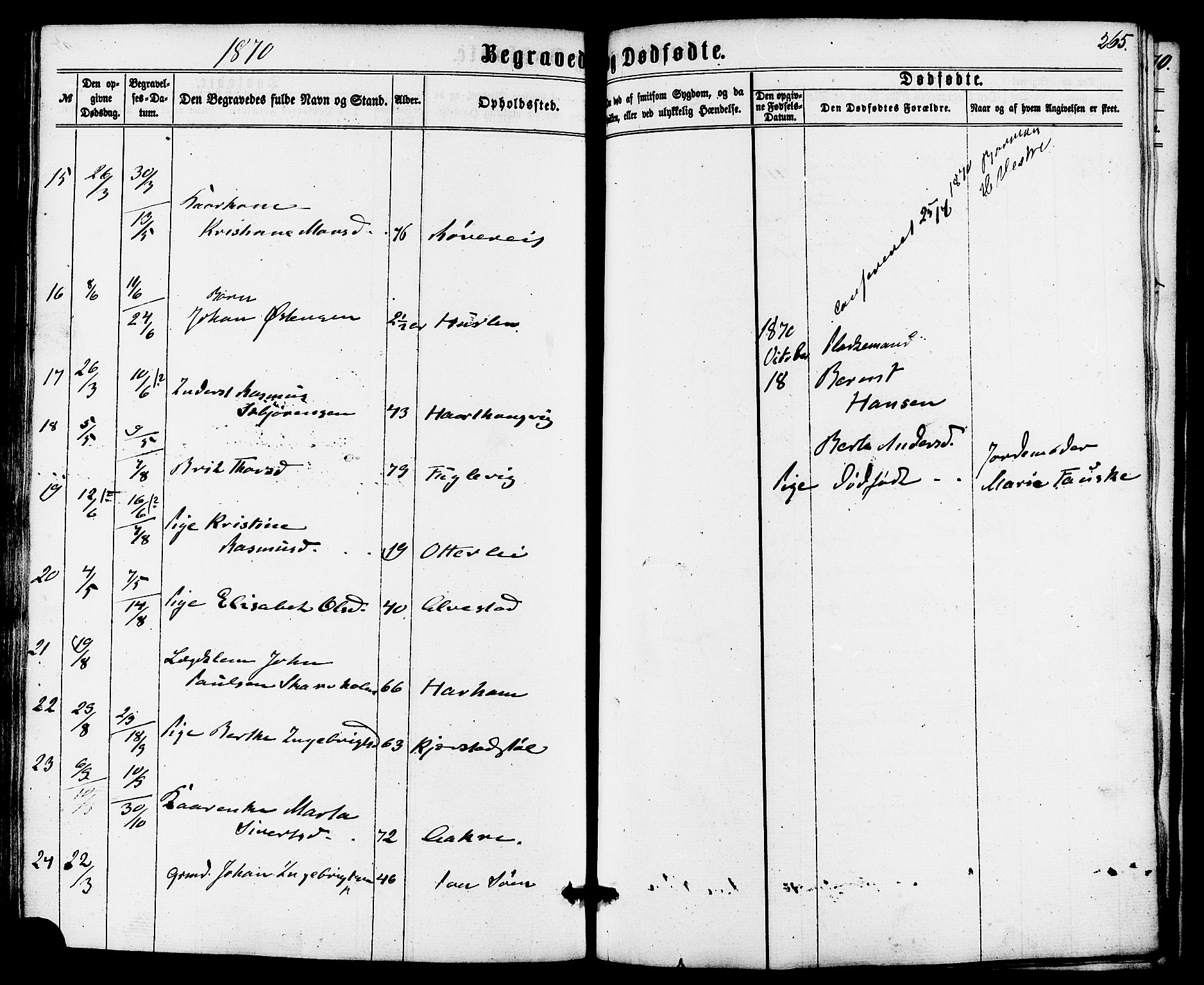 Ministerialprotokoller, klokkerbøker og fødselsregistre - Møre og Romsdal, AV/SAT-A-1454/536/L0498: Parish register (official) no. 536A07, 1862-1875, p. 265