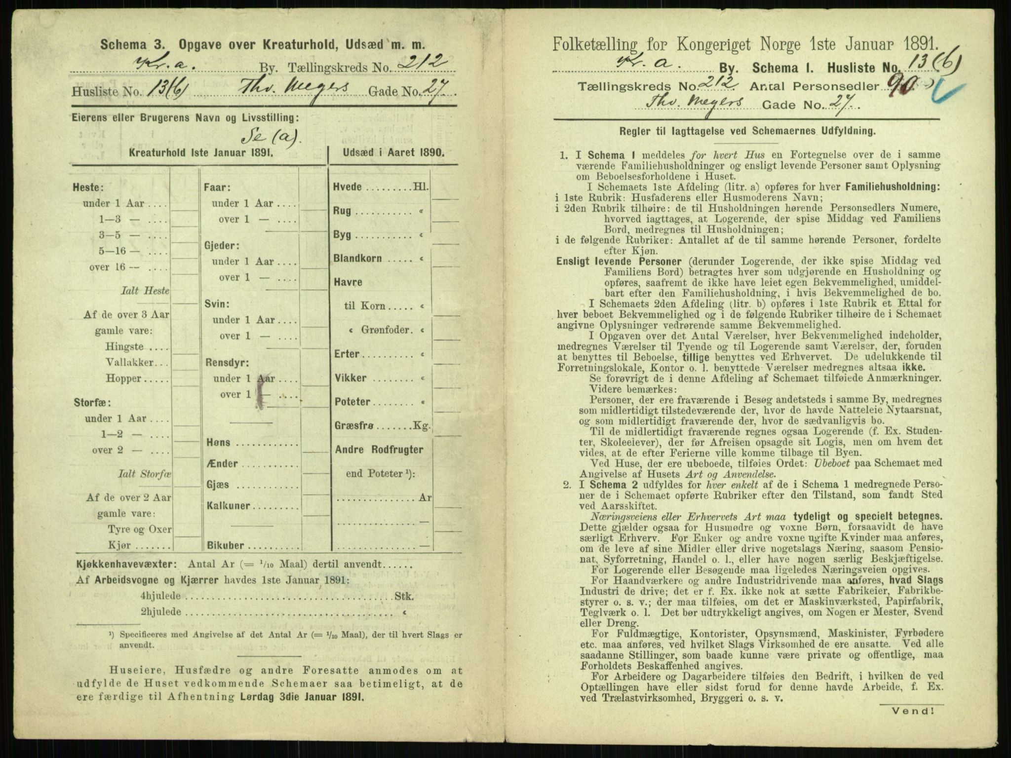 RA, 1891 census for 0301 Kristiania, 1891, p. 126440