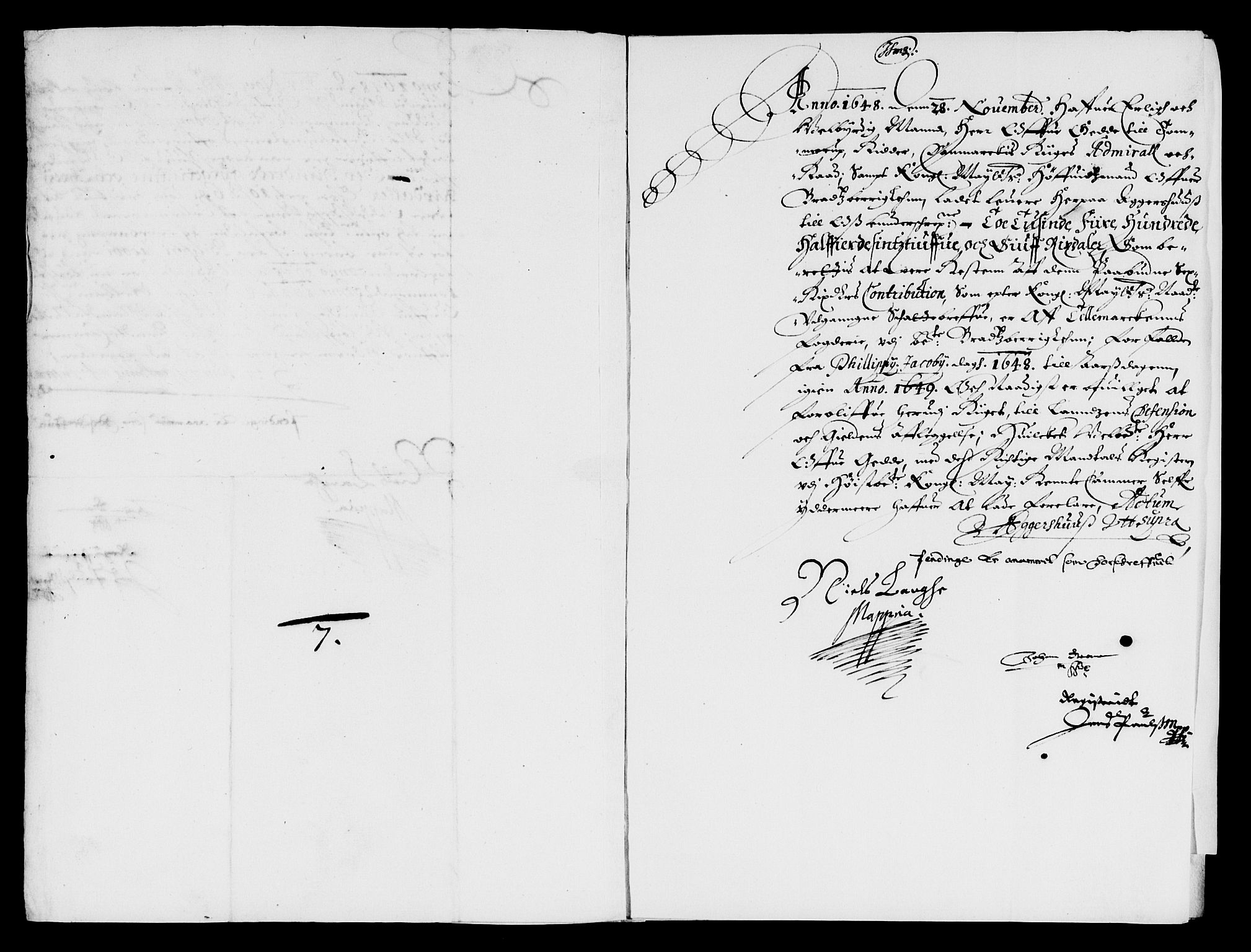 Rentekammeret inntil 1814, Reviderte regnskaper, Lensregnskaper, AV/RA-EA-5023/R/Rb/Rbp/L0035: Bratsberg len, 1648-1650