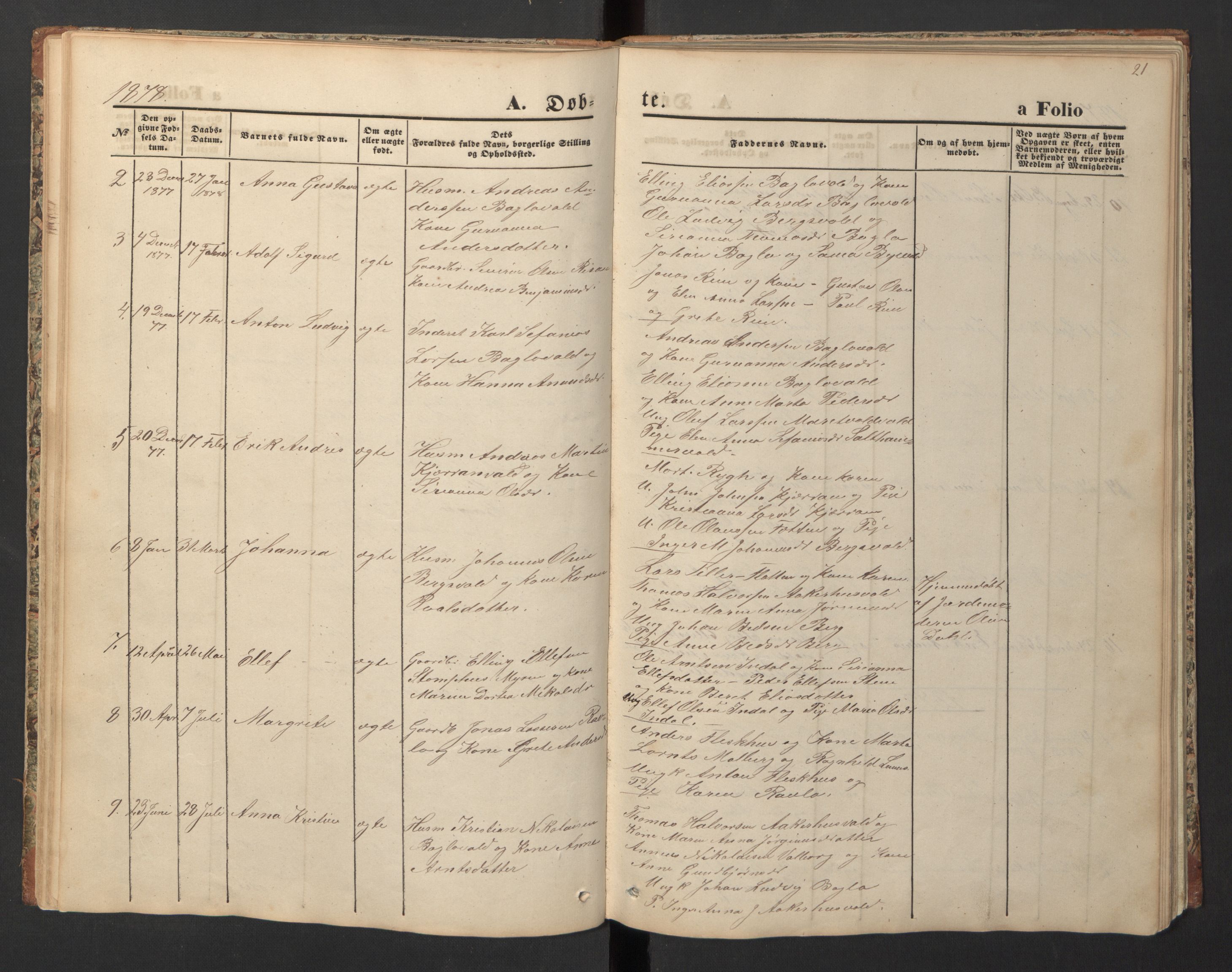 Ministerialprotokoller, klokkerbøker og fødselsregistre - Nord-Trøndelag, SAT/A-1458/726/L0271: Parish register (copy) no. 726C02, 1869-1897, p. 21