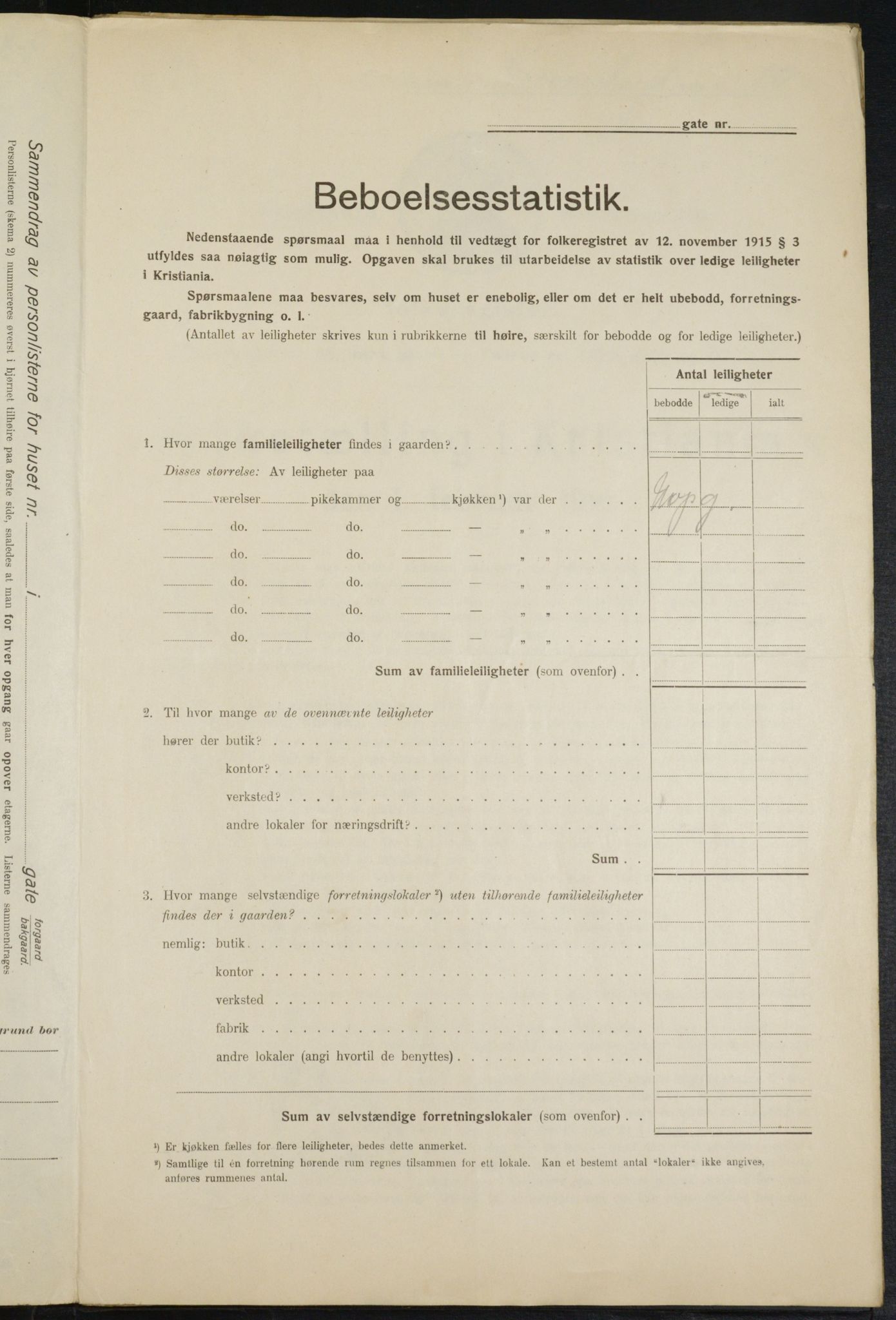 OBA, Municipal Census 1916 for Kristiania, 1916, p. 30522