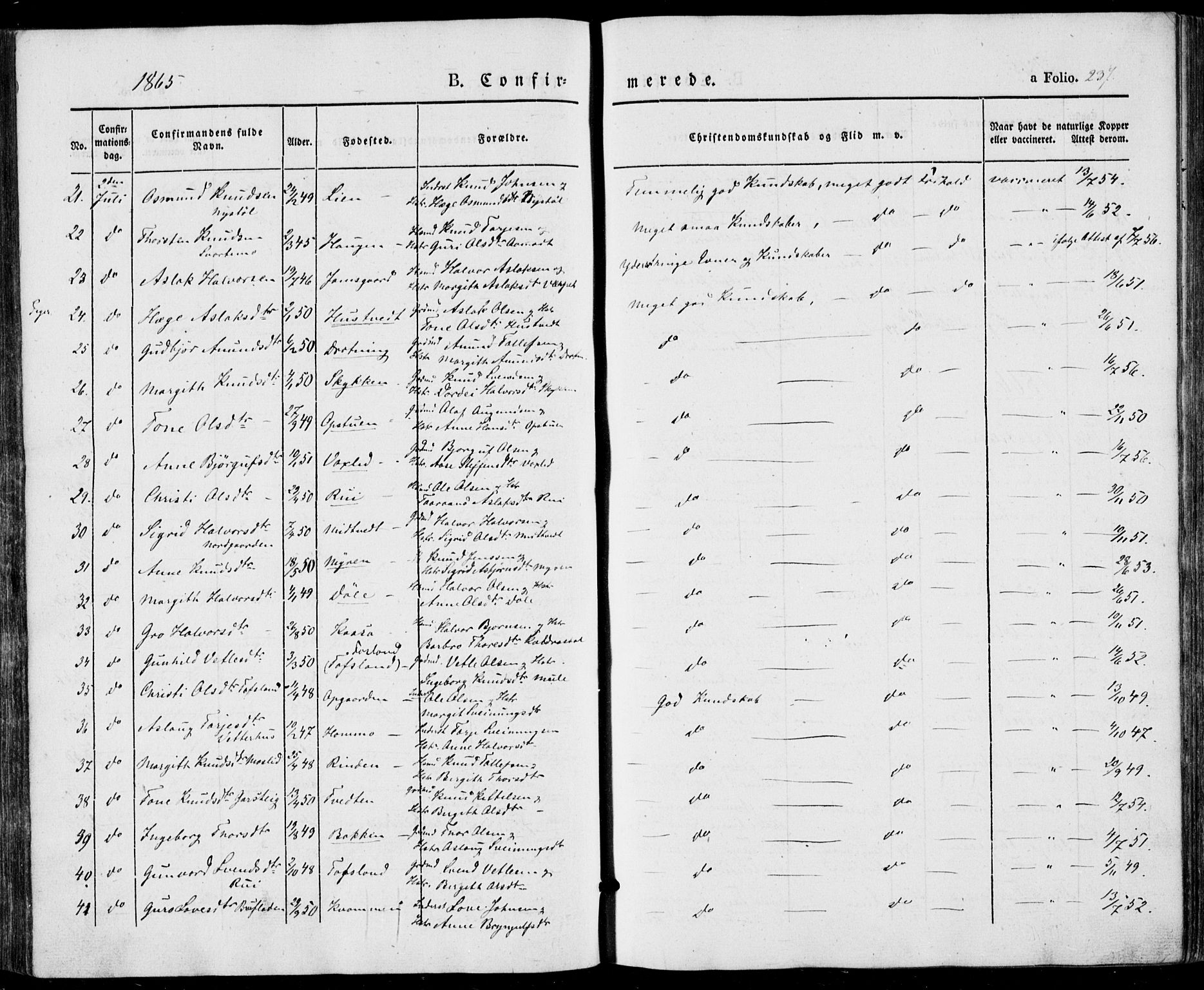 Vinje kirkebøker, SAKO/A-312/F/Fa/L0004: Parish register (official) no. I 4, 1843-1869, p. 237