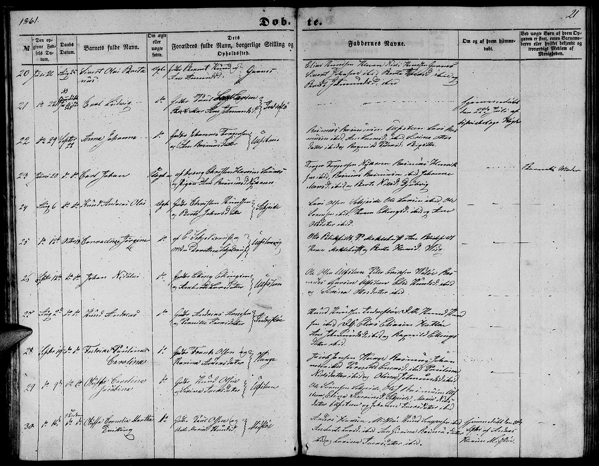 Ministerialprotokoller, klokkerbøker og fødselsregistre - Møre og Romsdal, AV/SAT-A-1454/509/L0111: Parish register (copy) no. 509C01, 1854-1882, p. 21