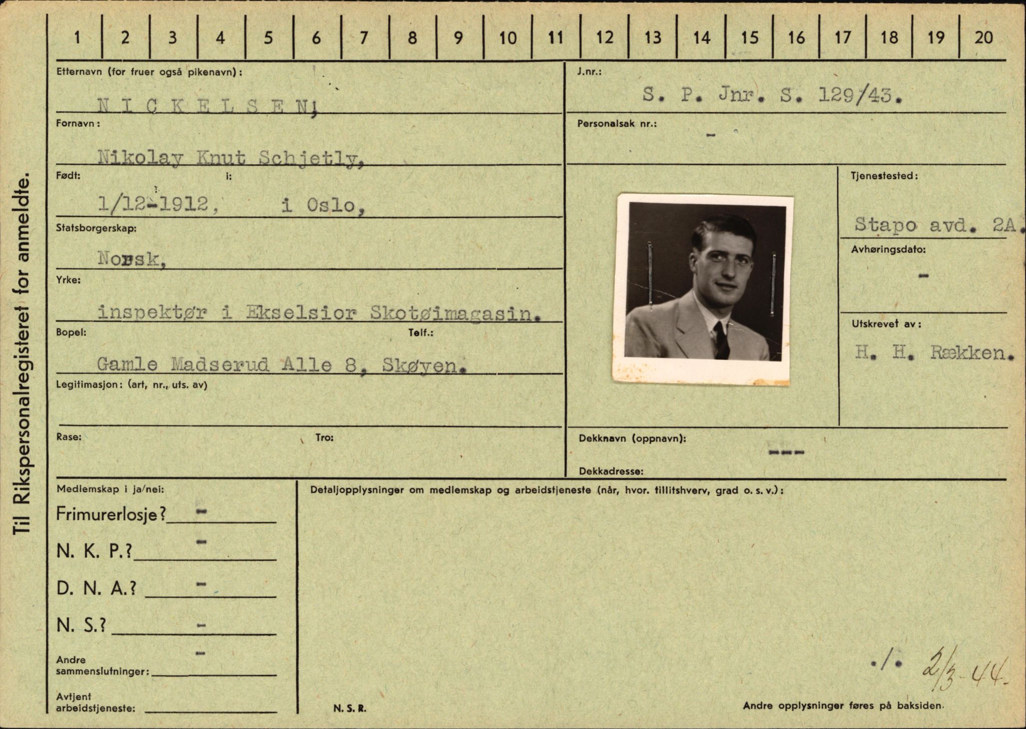 Statspolitiet - Hovedkontoret / Osloavdelingen, AV/RA-S-1329/C/Ca/L0011: Molberg - Nøstvold, 1943-1945, p. 2235