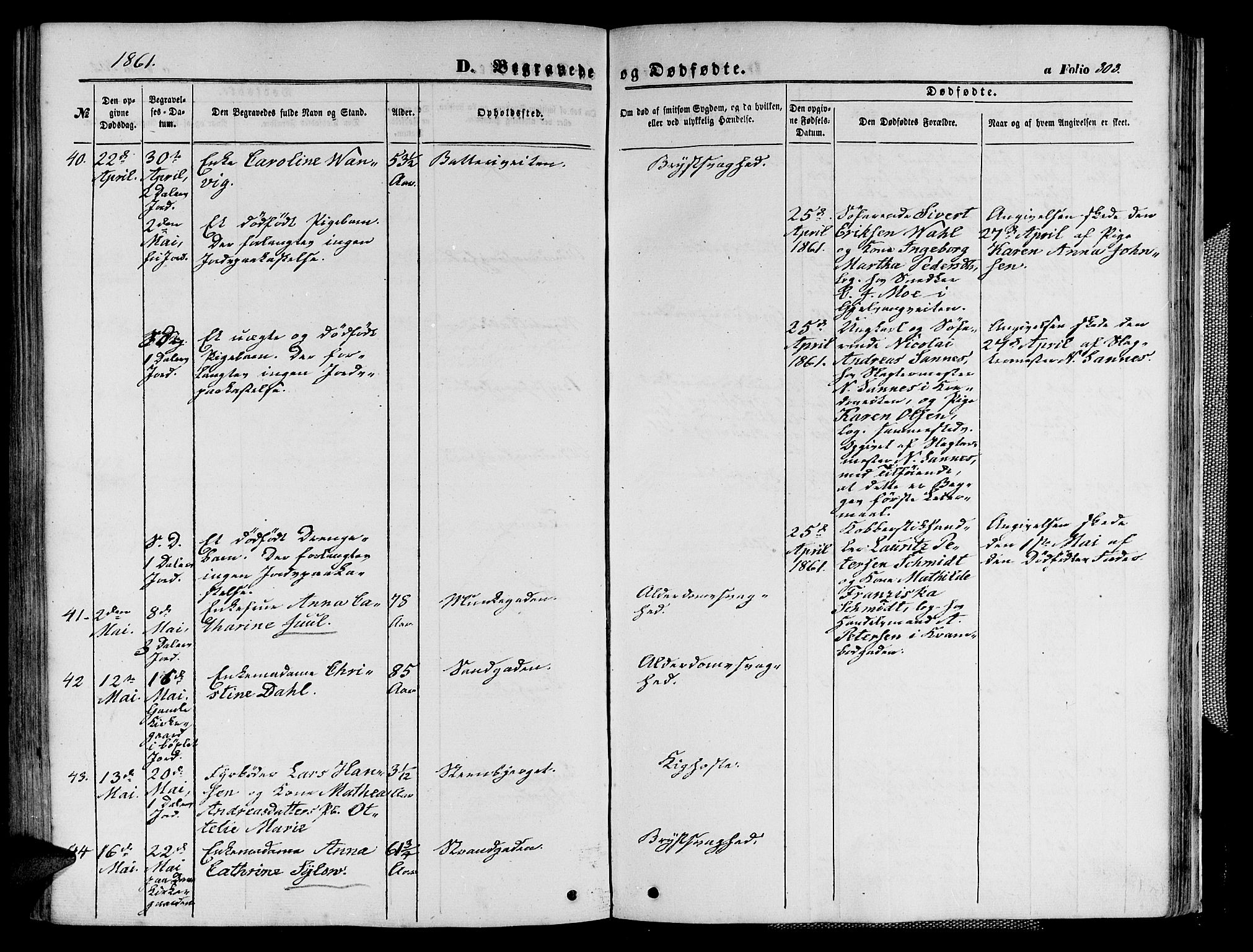 Ministerialprotokoller, klokkerbøker og fødselsregistre - Sør-Trøndelag, AV/SAT-A-1456/602/L0139: Parish register (copy) no. 602C07, 1859-1864, p. 303