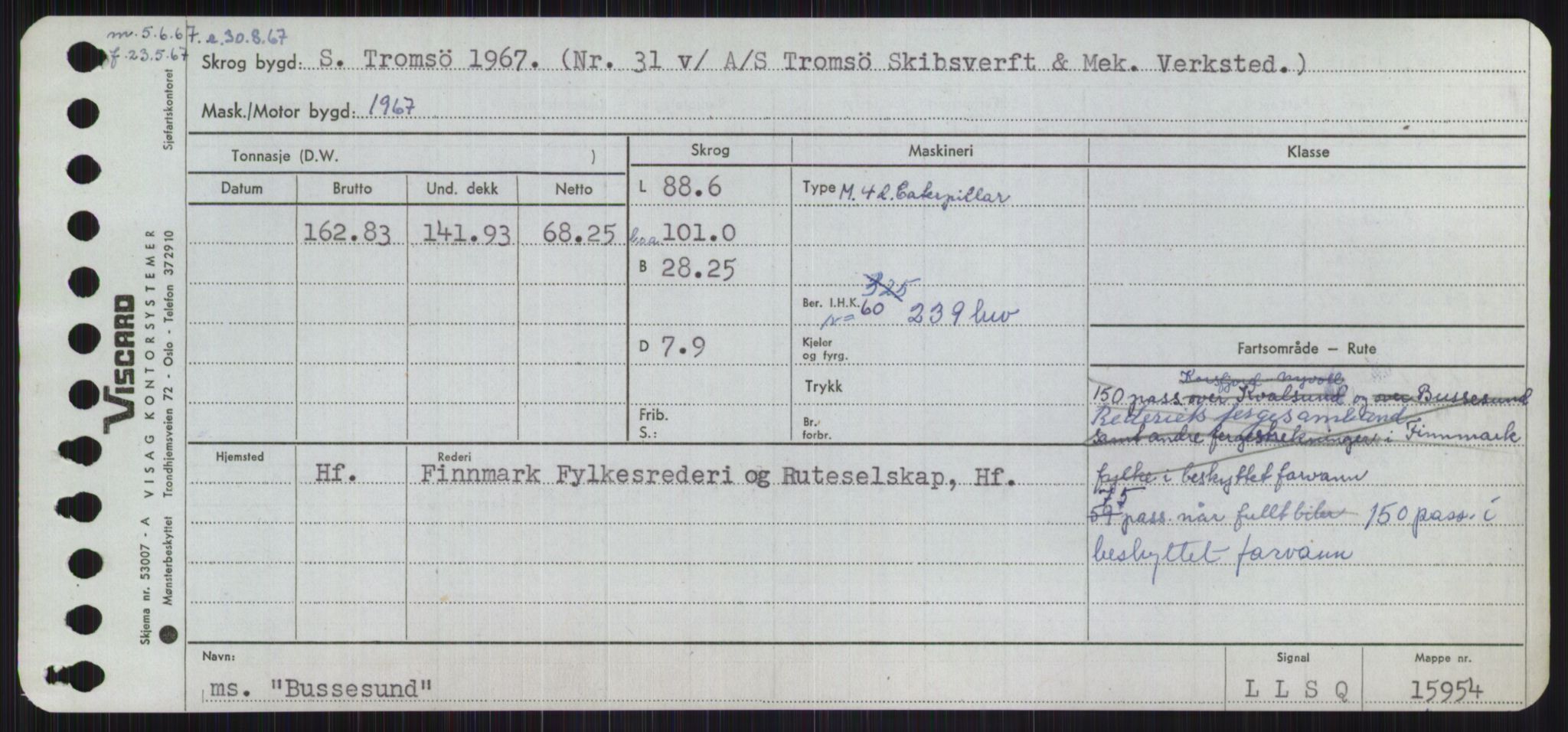 Sjøfartsdirektoratet med forløpere, Skipsmålingen, RA/S-1627/H/Ha/L0001/0002: Fartøy, A-Eig / Fartøy Bjør-Eig, p. 421