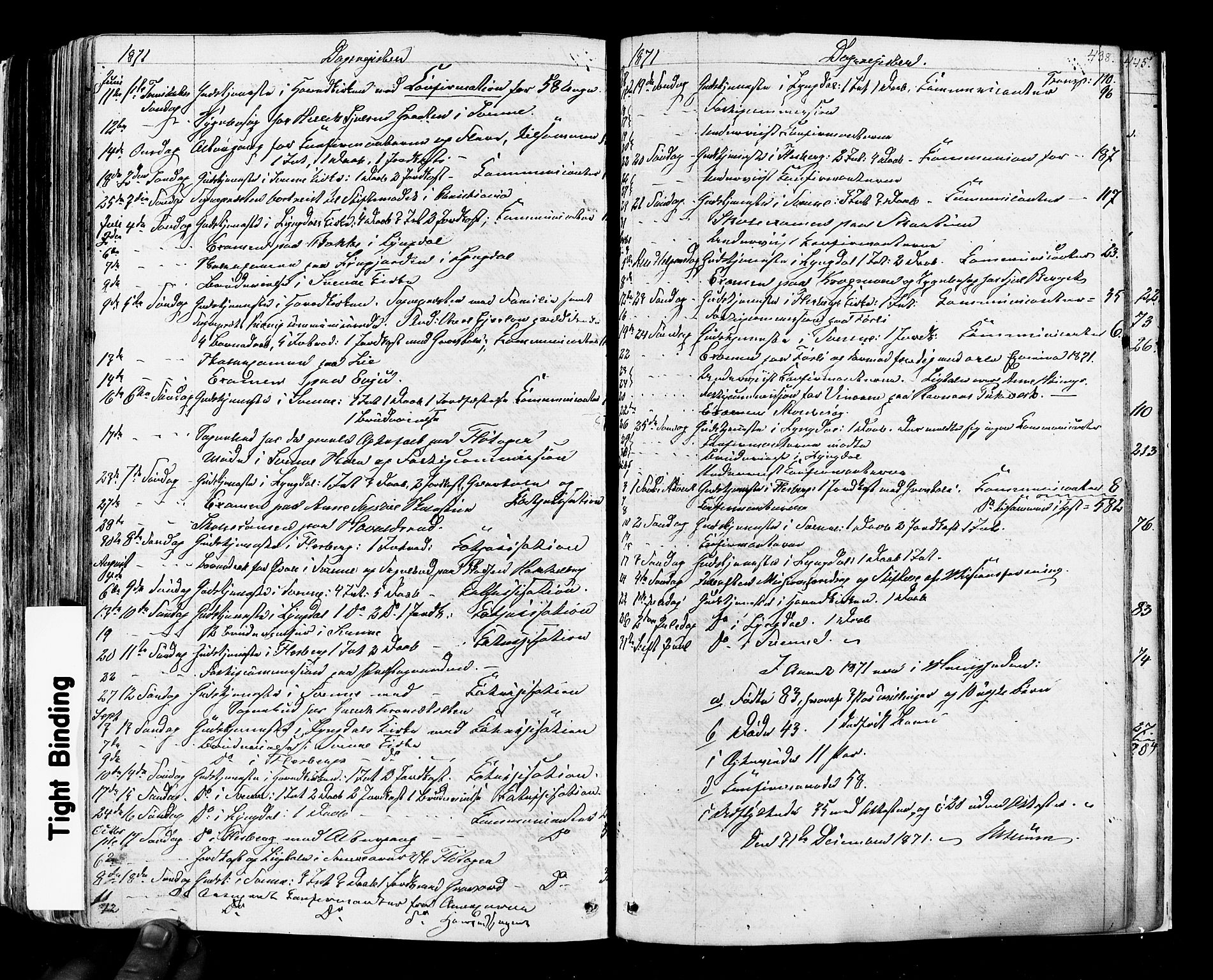 Flesberg kirkebøker, SAKO/A-18/F/Fa/L0007: Parish register (official) no. I 7, 1861-1878, p. 438