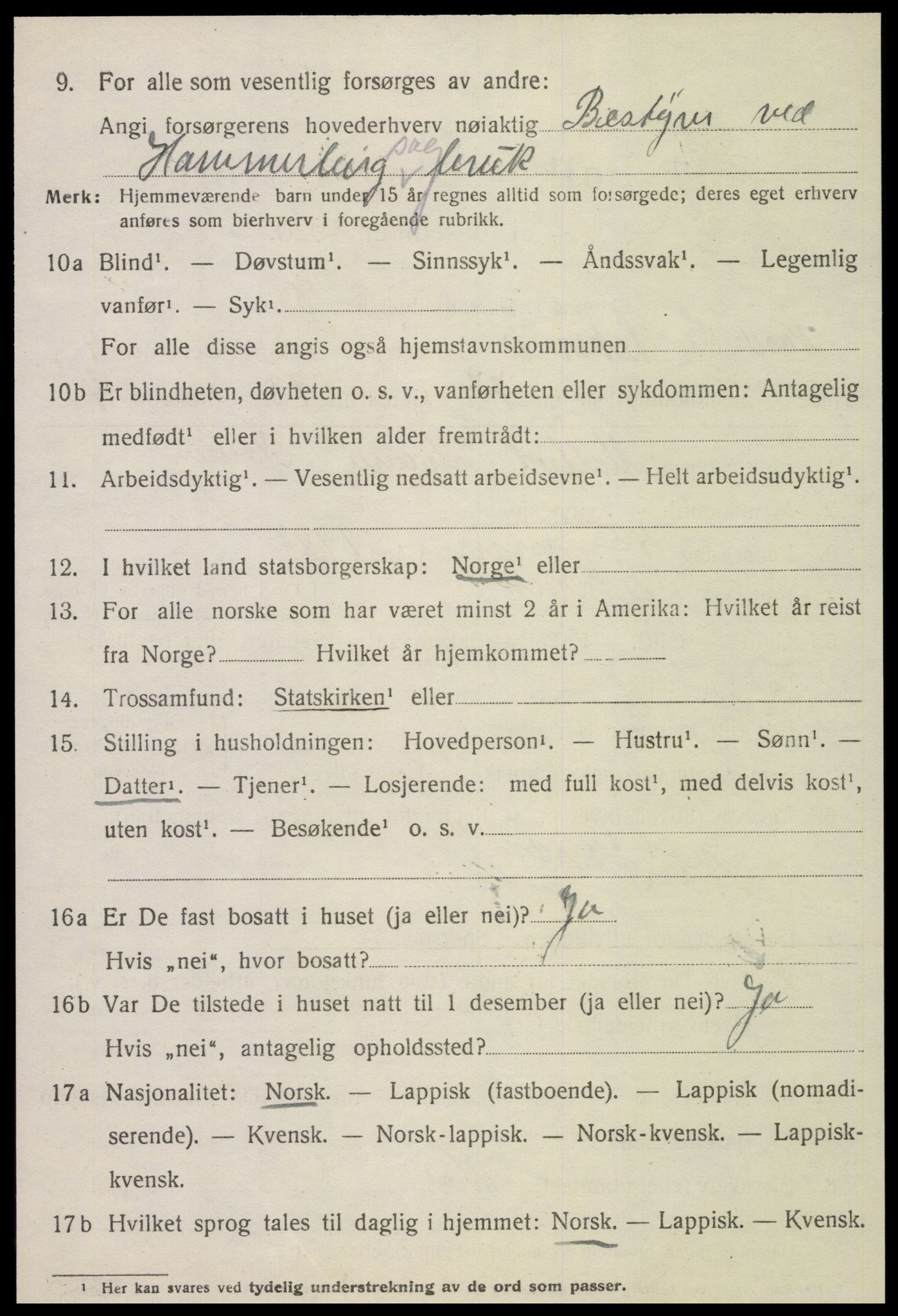 SAT, 1920 census for Leksvik, 1920, p. 4495