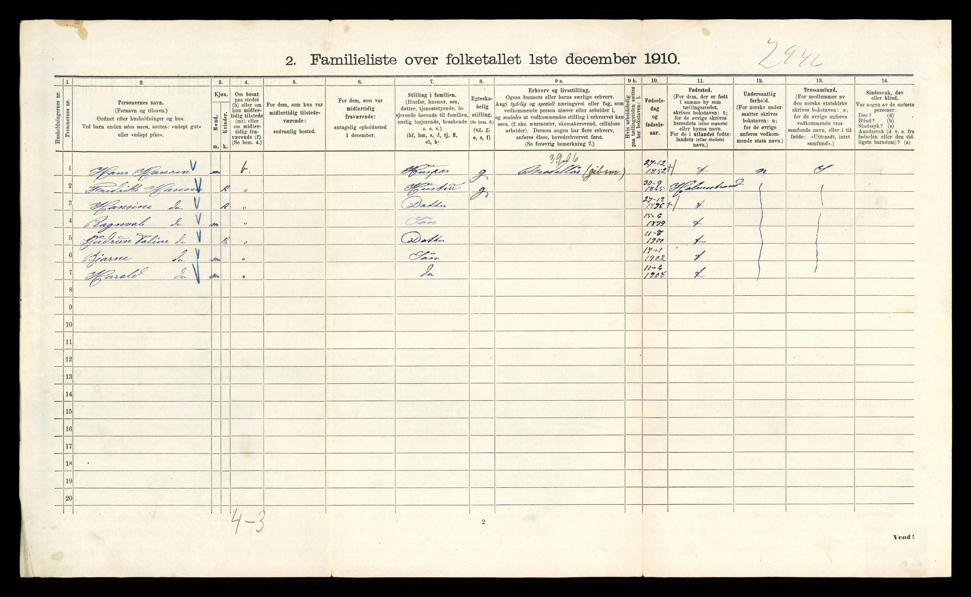 RA, 1910 census for Kristiania, 1910, p. 34292