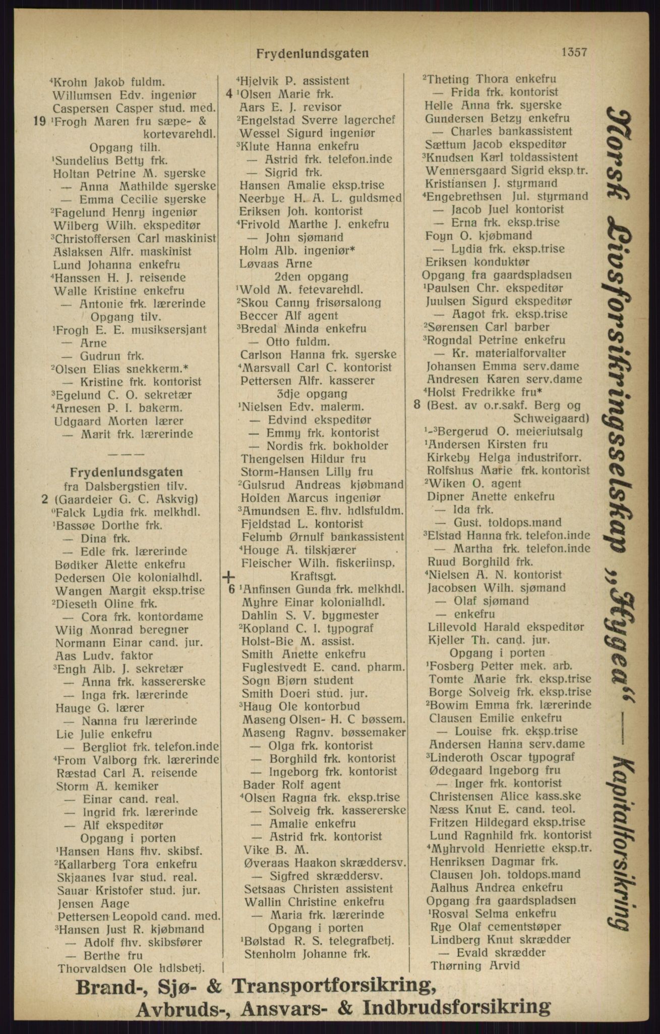 Kristiania/Oslo adressebok, PUBL/-, 1916, p. 1357