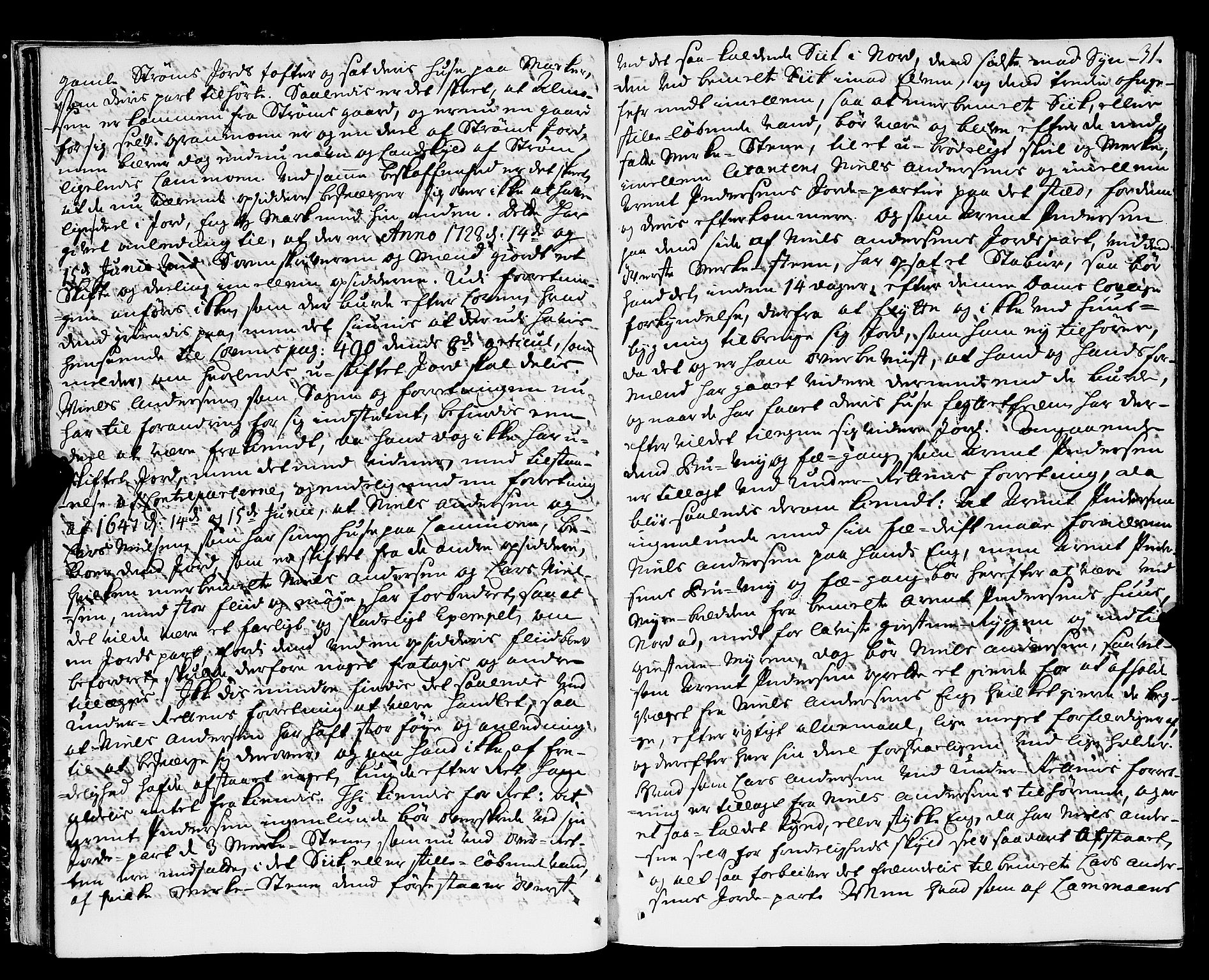 Nordland og Finnmarks lagstol, AV/SAT-A-5608/X/L0006: Justisprotokoll, 1730-1740, p. 30b-31a