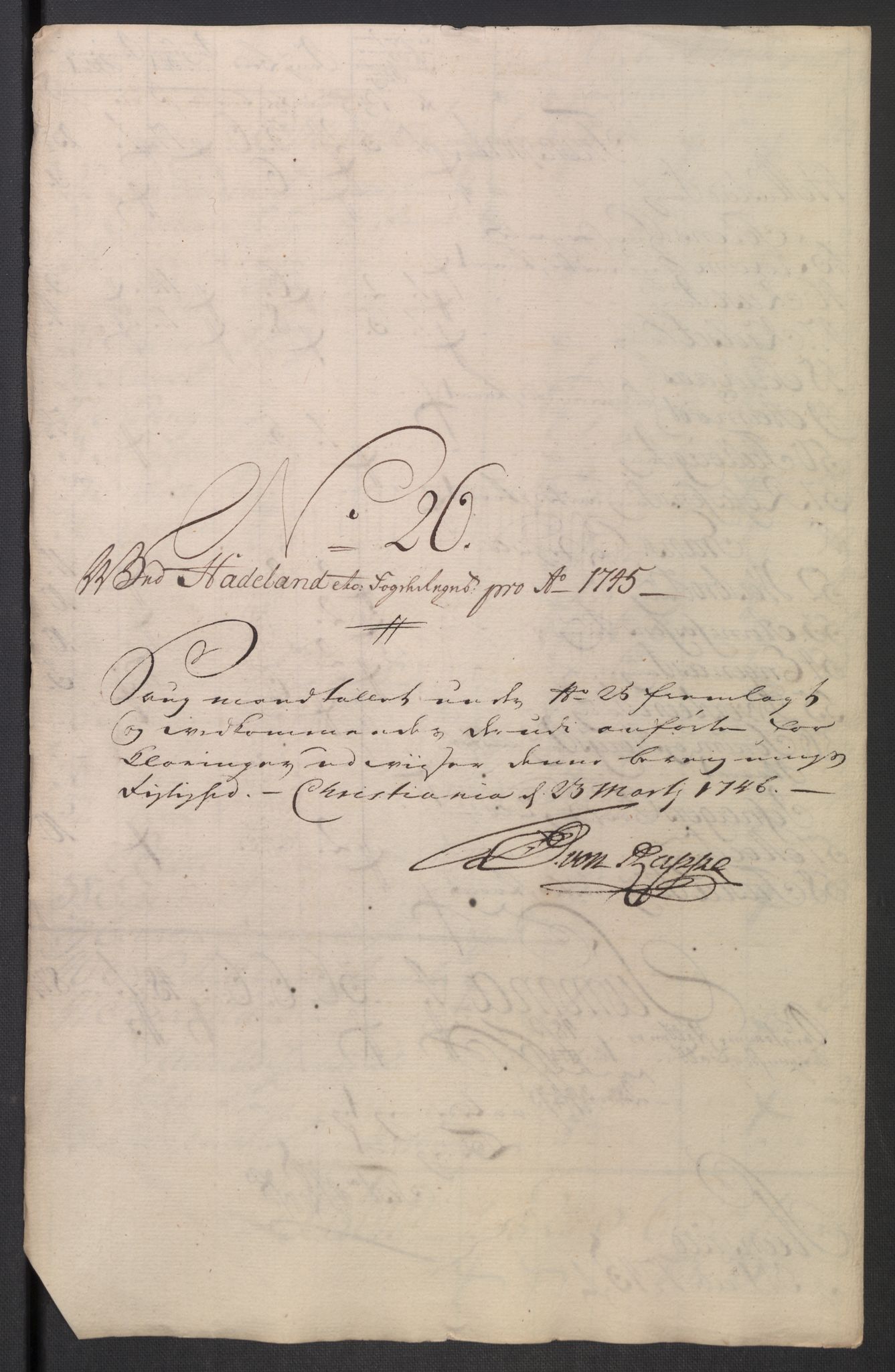 Rentekammeret inntil 1814, Reviderte regnskaper, Fogderegnskap, RA/EA-4092/R18/L1345: Fogderegnskap Hadeland, Toten og Valdres, 1745-1746, p. 134