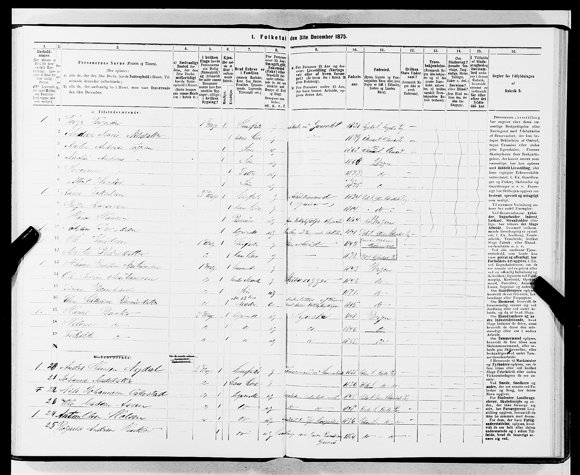 SAB, 1875 census for 1301 Bergen, 1875, p. 4004