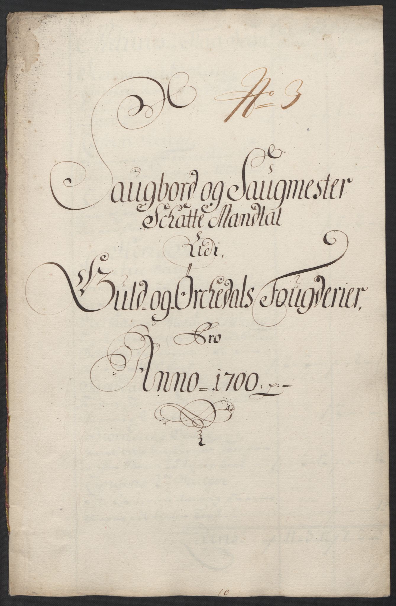 Rentekammeret inntil 1814, Reviderte regnskaper, Fogderegnskap, RA/EA-4092/R60/L3950: Fogderegnskap Orkdal og Gauldal, 1700, p. 315