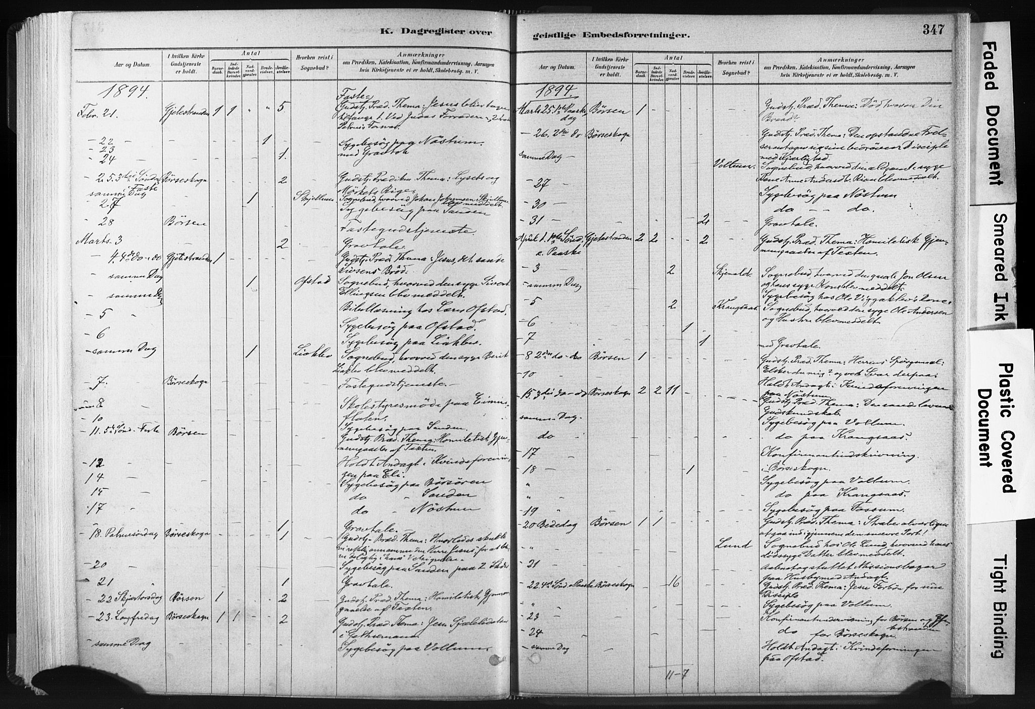 Ministerialprotokoller, klokkerbøker og fødselsregistre - Sør-Trøndelag, SAT/A-1456/665/L0773: Parish register (official) no. 665A08, 1879-1905, p. 347