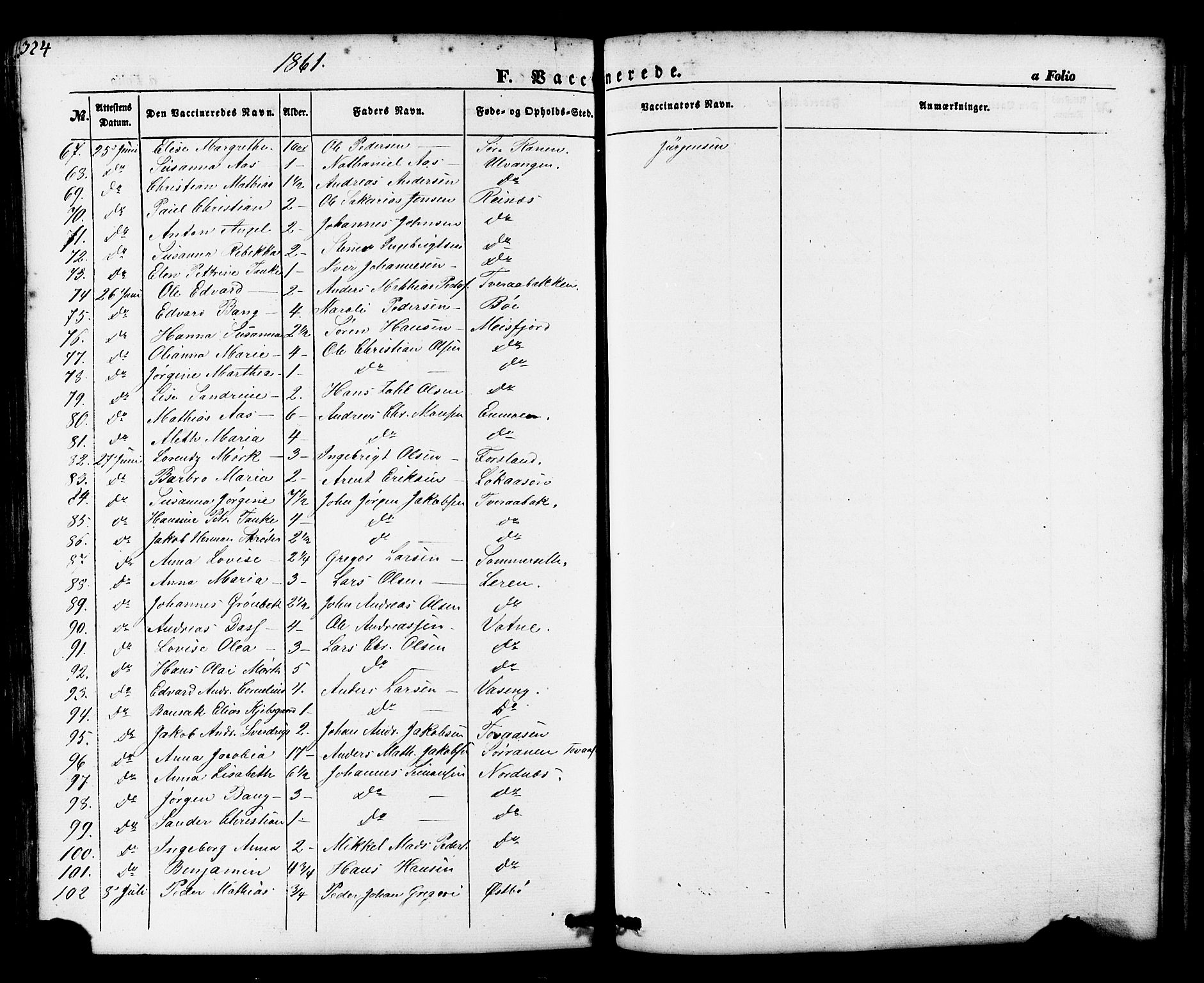 Ministerialprotokoller, klokkerbøker og fødselsregistre - Nordland, AV/SAT-A-1459/830/L0448: Parish register (official) no. 830A12, 1855-1878, p. 324