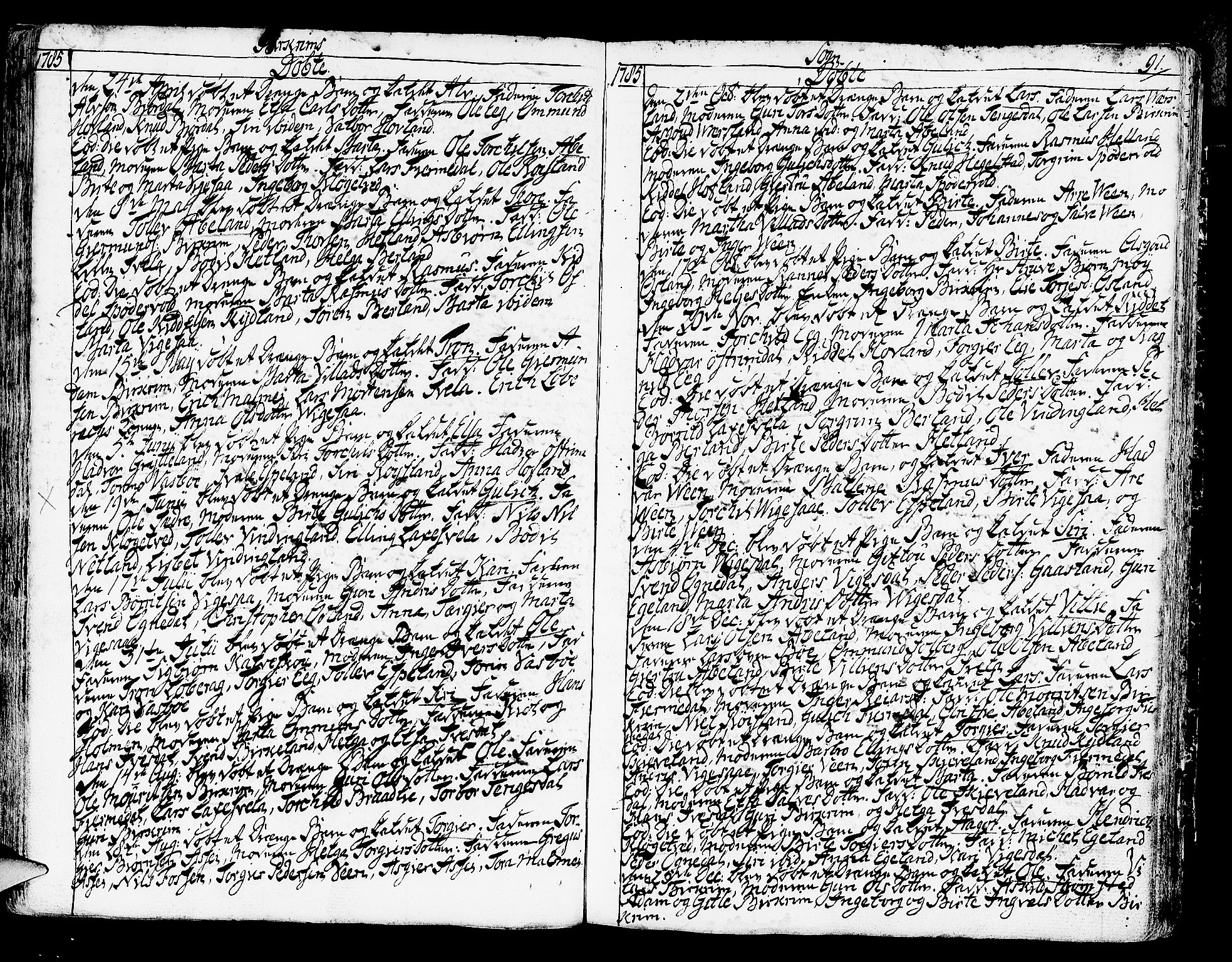 Helleland sokneprestkontor, AV/SAST-A-101810: Parish register (official) no. A 2 /2, 1762-1791, p. 91