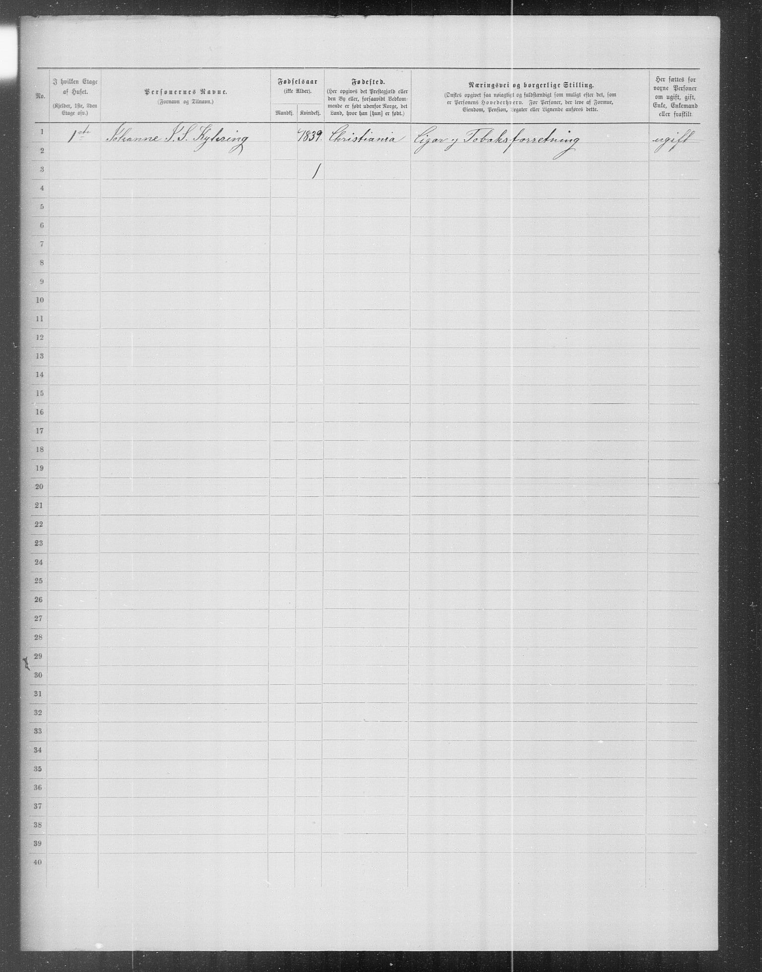 OBA, Municipal Census 1899 for Kristiania, 1899, p. 13437