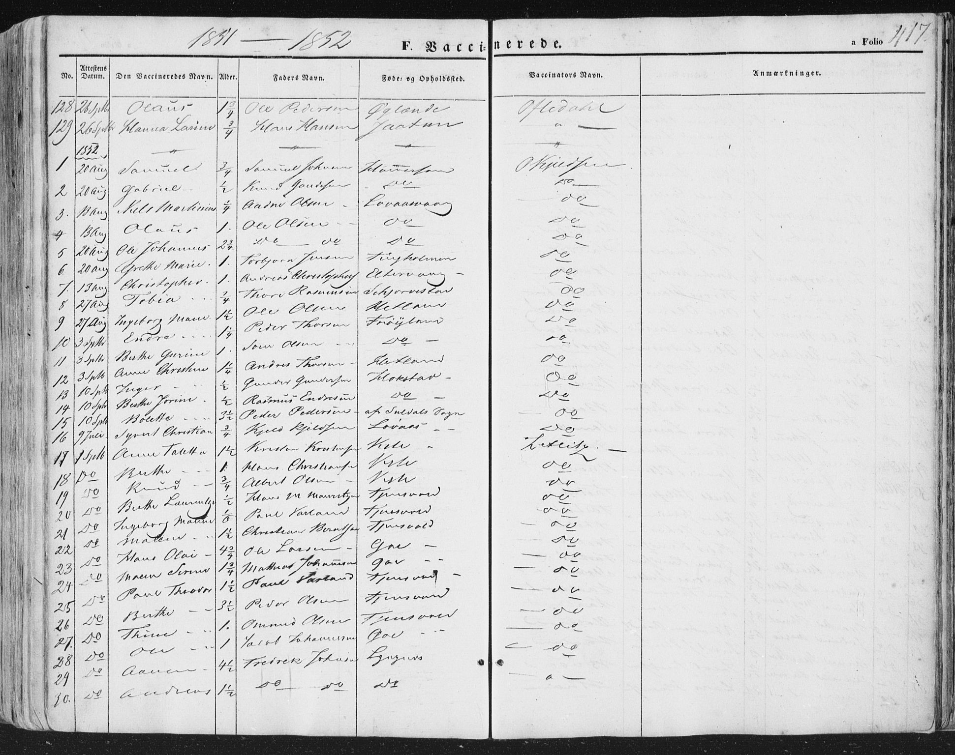 Hetland sokneprestkontor, AV/SAST-A-101826/30/30BA/L0002: Parish register (official) no. A 2, 1849-1869, p. 417