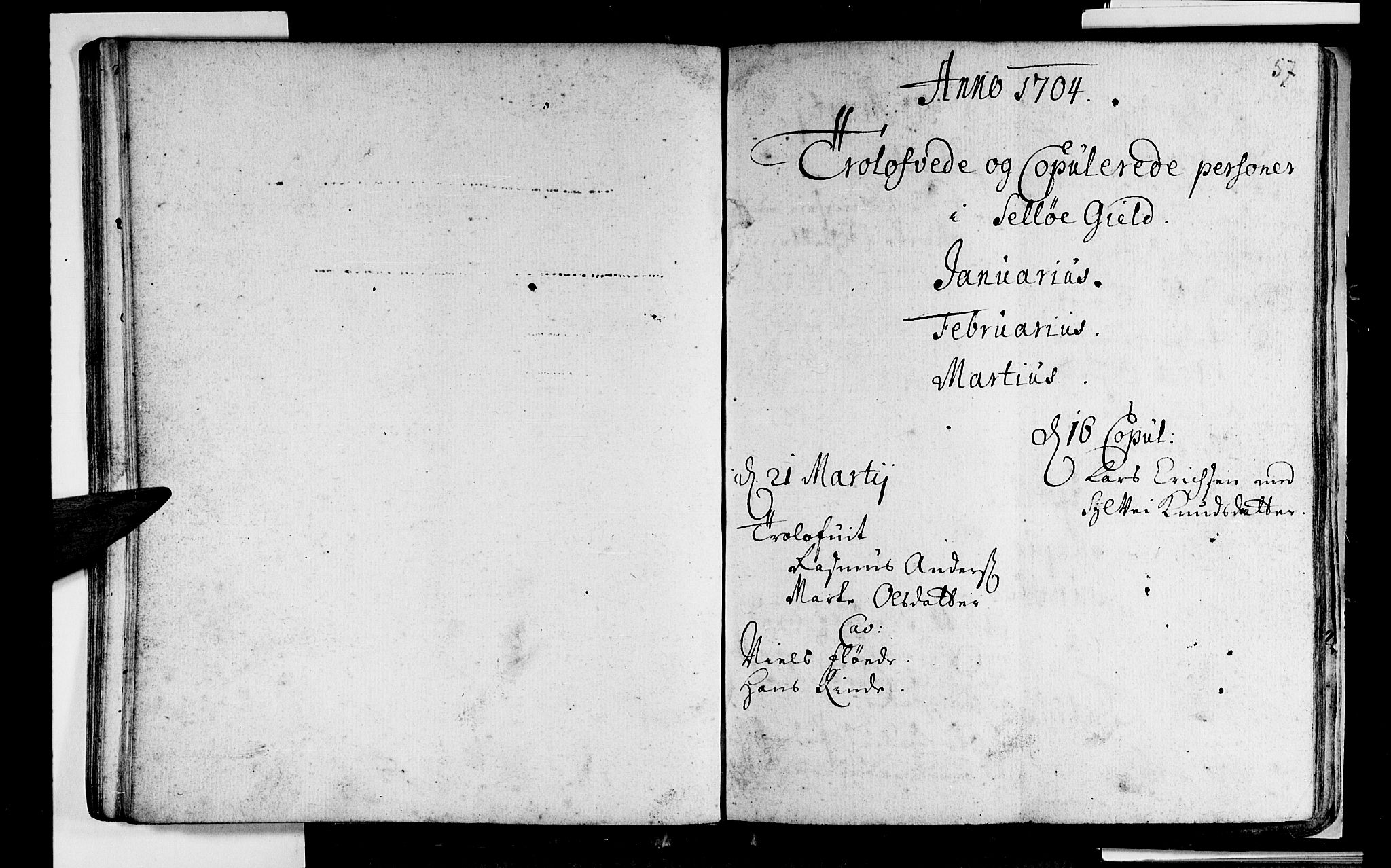 Selje sokneprestembete, SAB/A-99938/H/Ha/Haa/Haaa: Parish register (official) no. A 2, 1704-1715, p. 57
