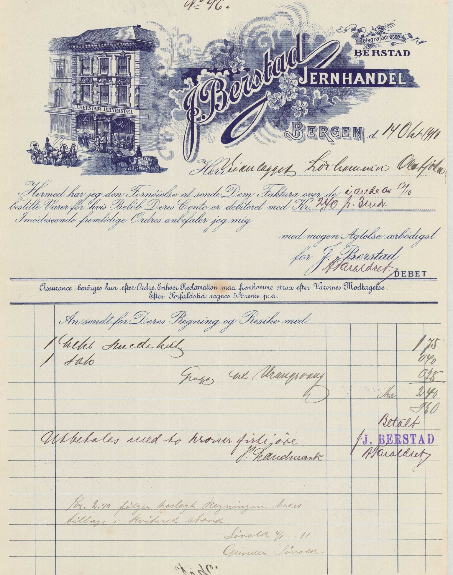 Finnaas kommune. Formannskapet, IKAH/1218a-021/E/Ea/L0001/0003: Rekneskap for veganlegg / Rekneskap for veganlegget Laurhammer - Olakjødn, 1909-1911, p. 56