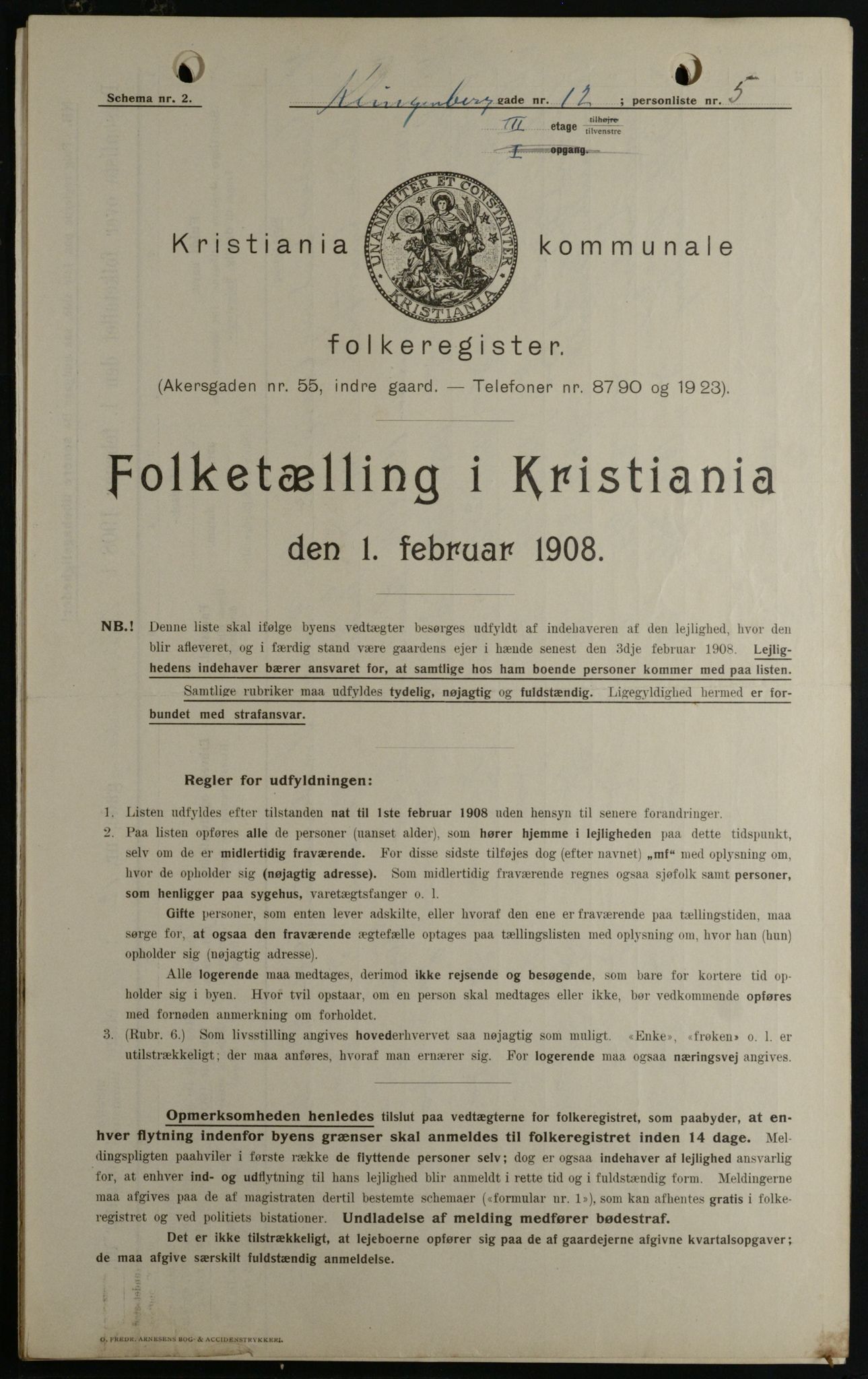 OBA, Municipal Census 1908 for Kristiania, 1908, p. 46379