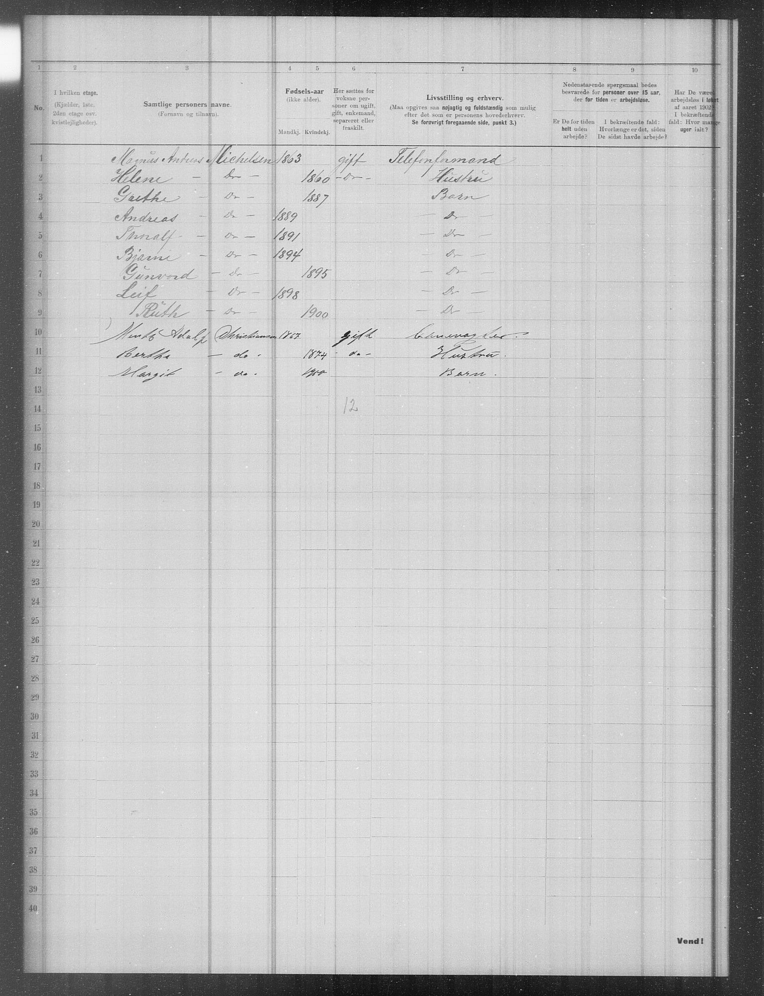 OBA, Municipal Census 1902 for Kristiania, 1902, p. 14401