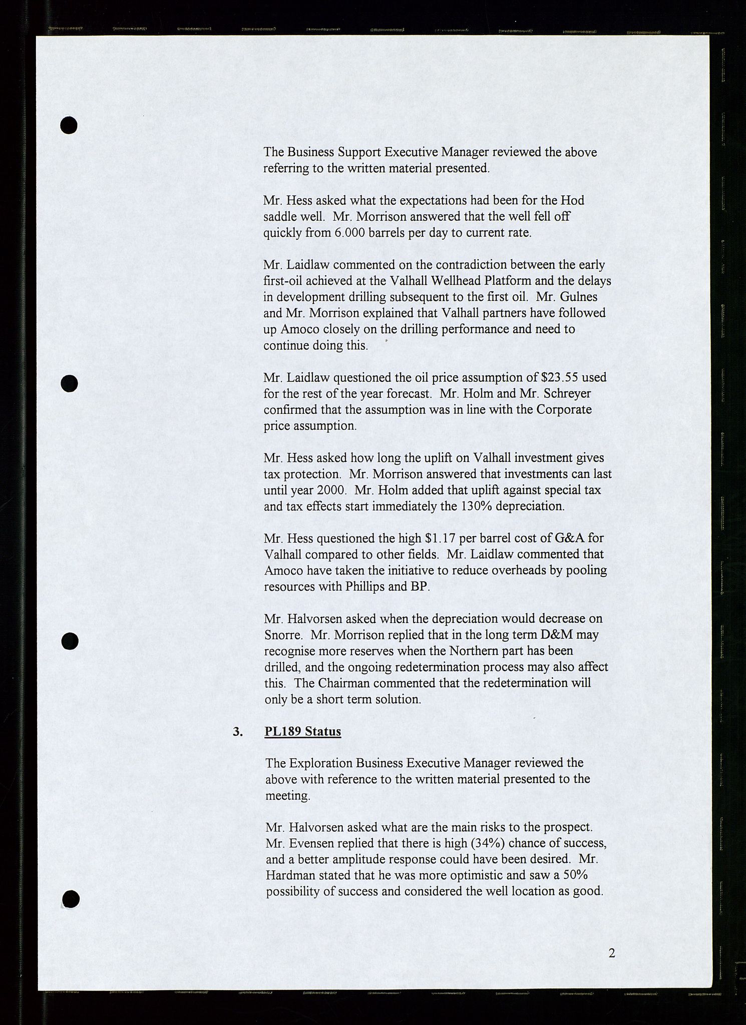 Pa 1766 - Hess Norge AS, AV/SAST-A-102451/A/Aa/L0001: Referater og sakspapirer, 1995-1997, p. 323