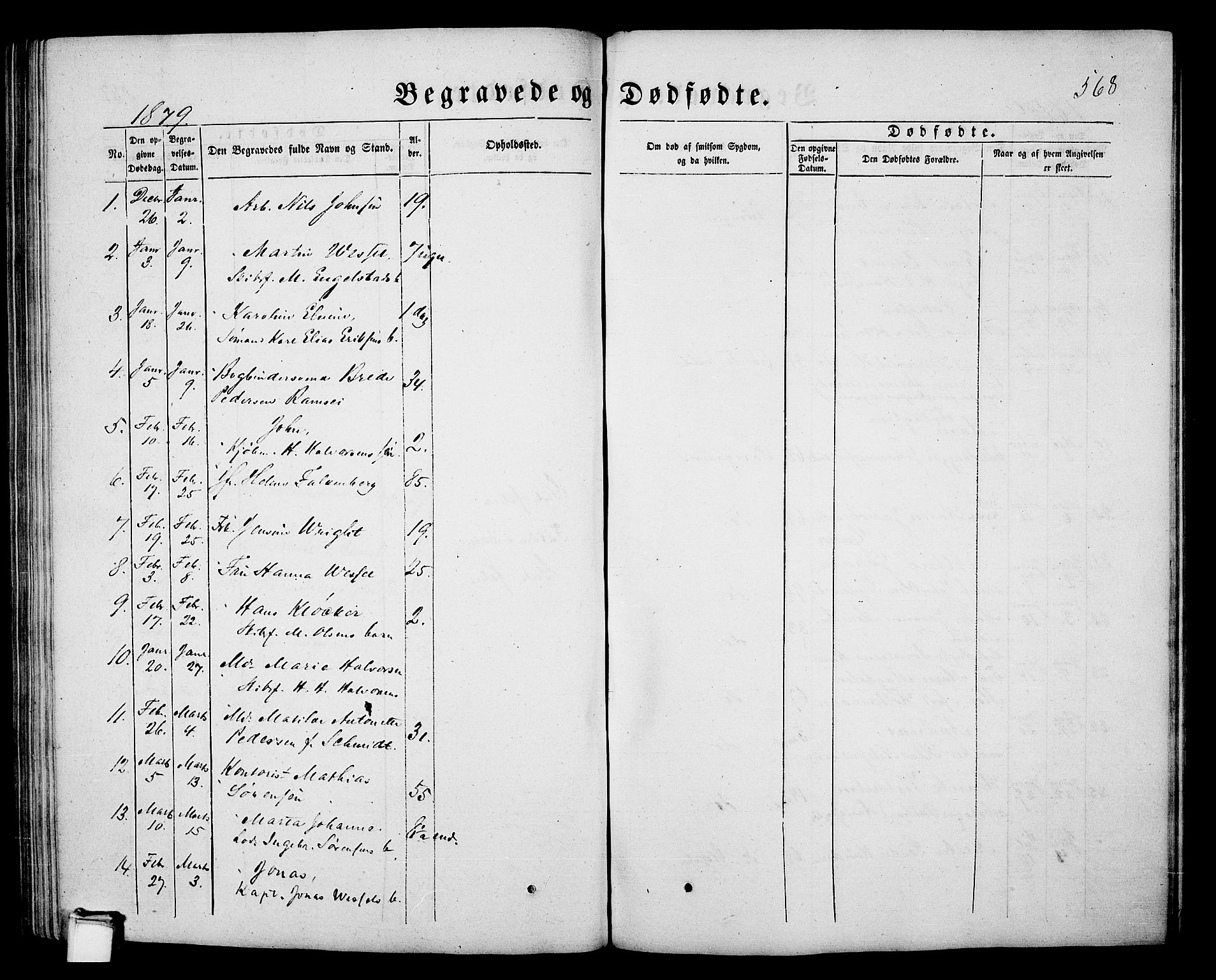 Porsgrunn kirkebøker , SAKO/A-104/G/Gb/L0004: Parish register (copy) no. II 4, 1853-1882, p. 568