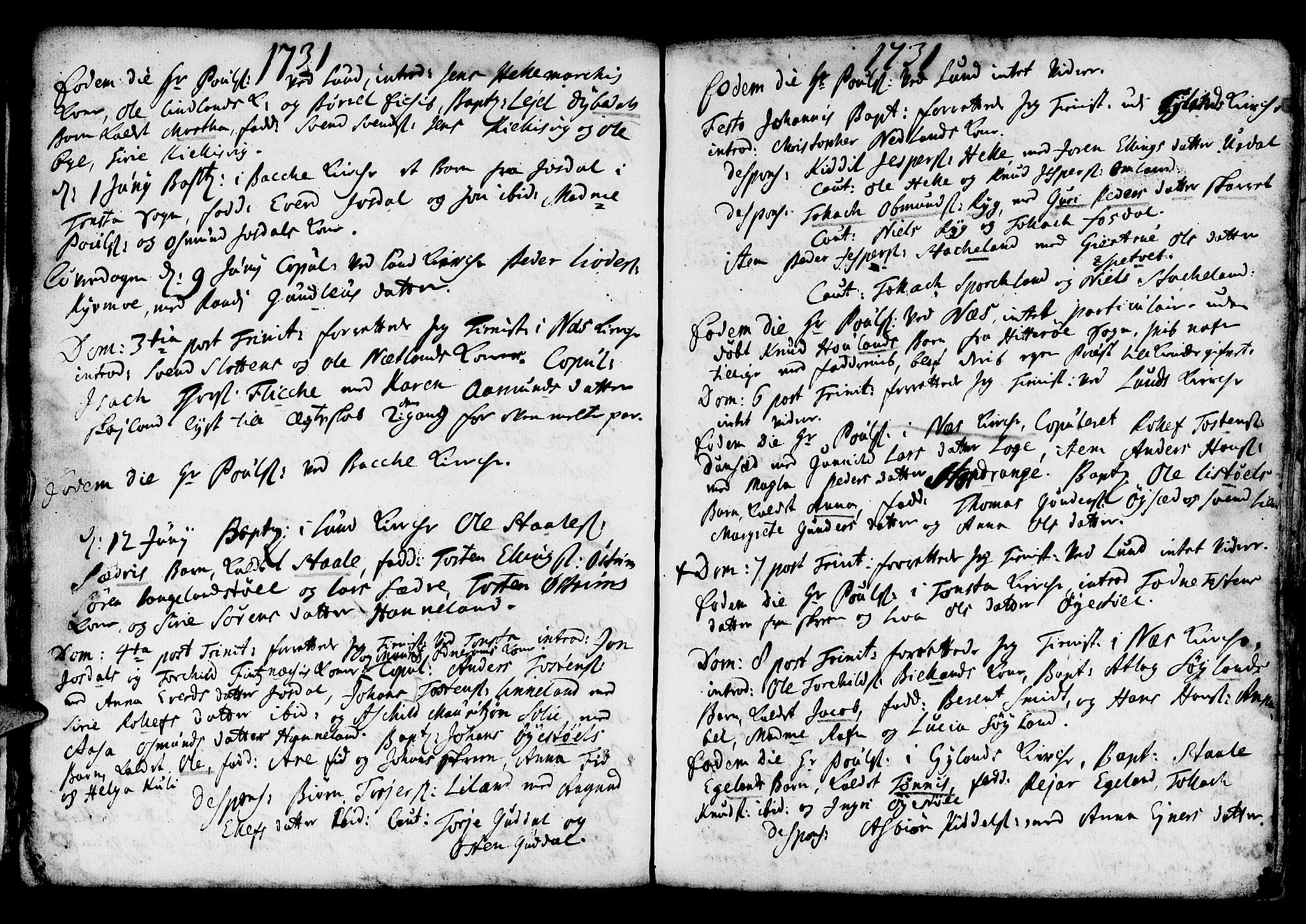 Lund sokneprestkontor, AV/SAST-A-101809/S06/L0001: Parish register (official) no. A 1, 1724-1737