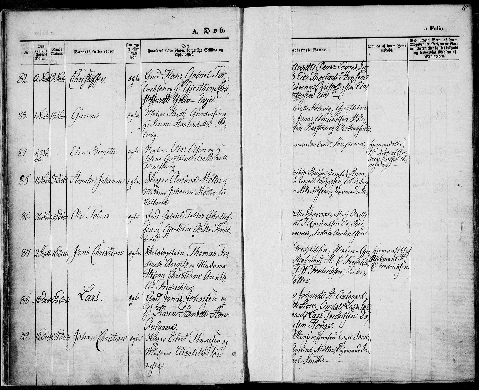 Sokndal sokneprestkontor, SAST/A-101808: Parish register (official) no. A 8.1, 1842-1857, p. 10