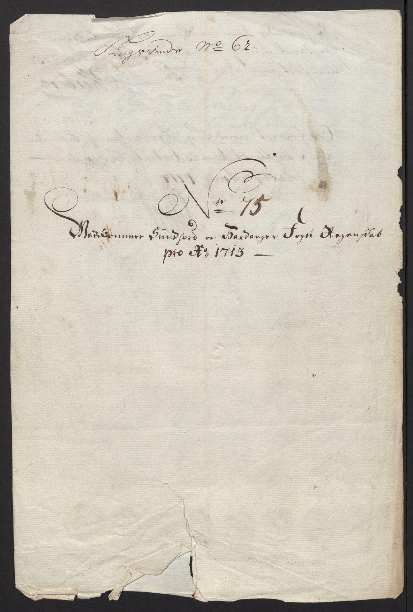 Rentekammeret inntil 1814, Reviderte regnskaper, Fogderegnskap, AV/RA-EA-4092/R48/L2989: Fogderegnskap Sunnhordland og Hardanger, 1713, p. 399