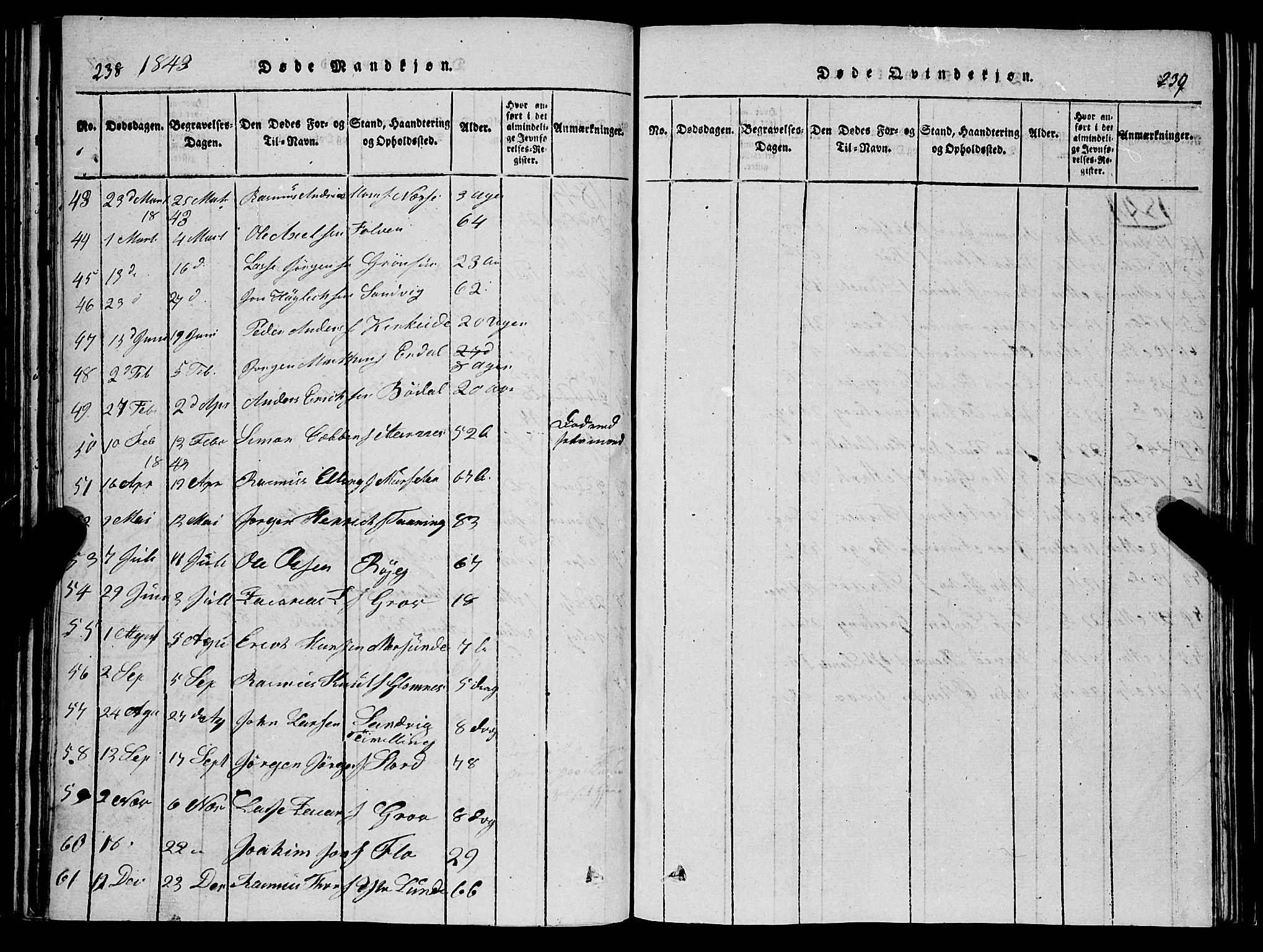 Stryn Sokneprestembete, AV/SAB-A-82501: Parish register (copy) no. C 1, 1801-1845, p. 238-239