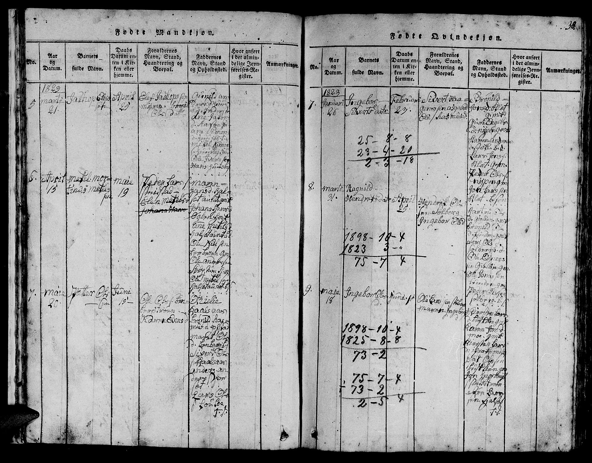 Ministerialprotokoller, klokkerbøker og fødselsregistre - Sør-Trøndelag, SAT/A-1456/613/L0393: Parish register (copy) no. 613C01, 1816-1886, p. 30