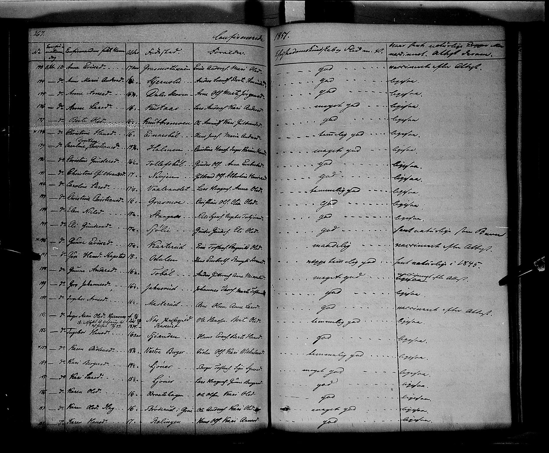 Vinger prestekontor, AV/SAH-PREST-024/H/Ha/Haa/L0009: Parish register (official) no. 9, 1847-1855, p. 267