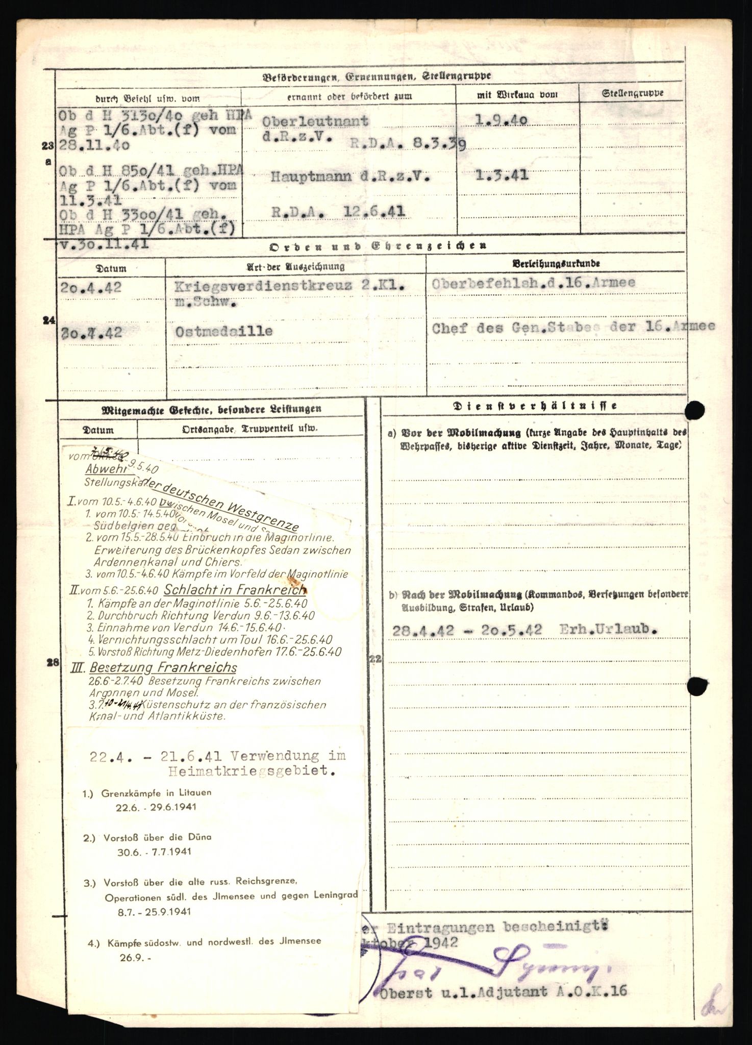 Forsvarets Overkommando. 2 kontor. Arkiv 11.4. Spredte tyske arkivsaker, AV/RA-RAFA-7031/D/Dar/Dara/L0018: Personalbøker, 1940-1945, p. 644