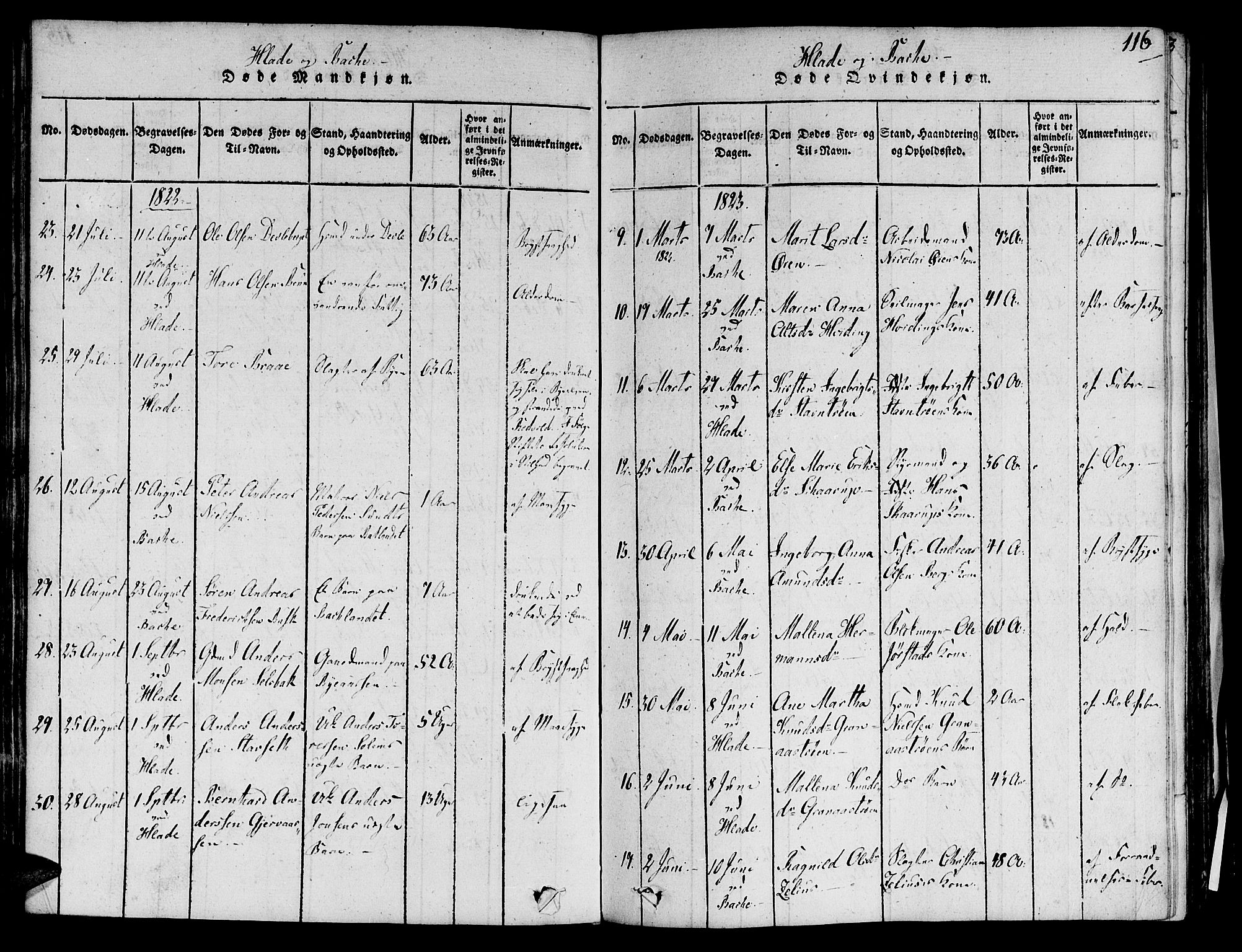 Ministerialprotokoller, klokkerbøker og fødselsregistre - Sør-Trøndelag, SAT/A-1456/606/L0283: Parish register (official) no. 606A03 /1, 1818-1823, p. 116