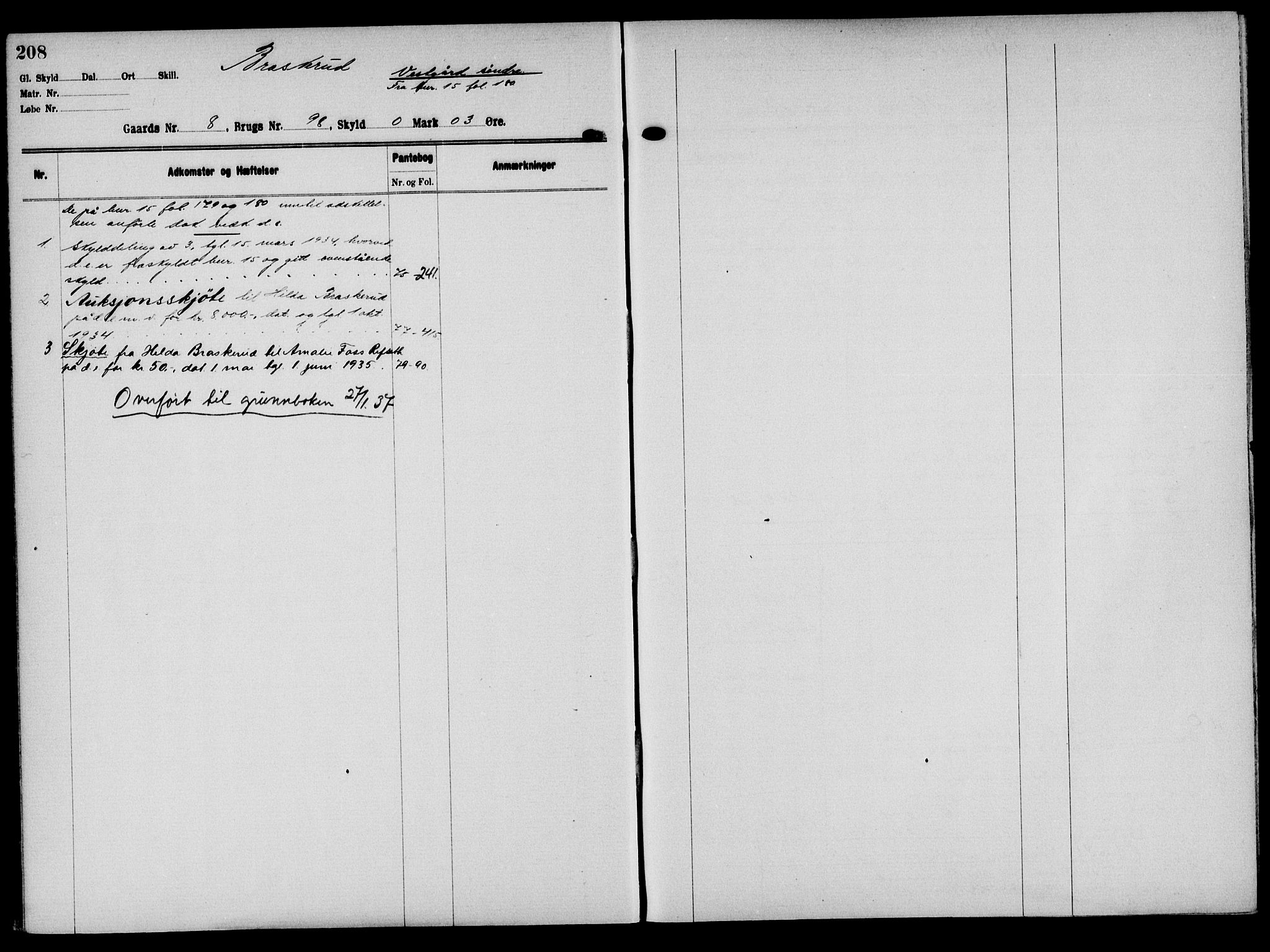 Solør tingrett, AV/SAH-TING-008/H/Ha/Hak/L0001: Mortgage register no. I, 1900-1935, p. 208